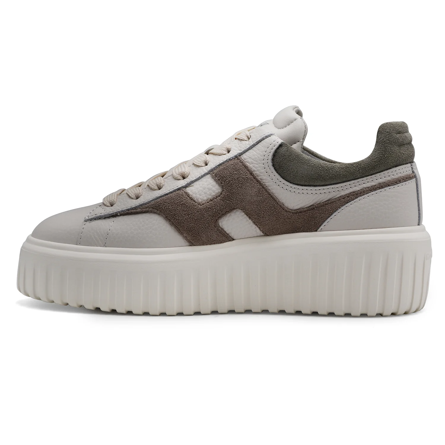 Sneakers Hogan H-Stripes Donna Avorio Beige Suola Extralight - Image 4