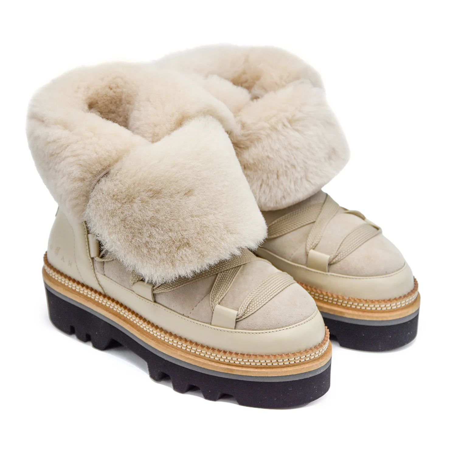 Stivaletti Hogan H675 Avorio Stringhe Dai Richiami Street Style Donna - Image 3