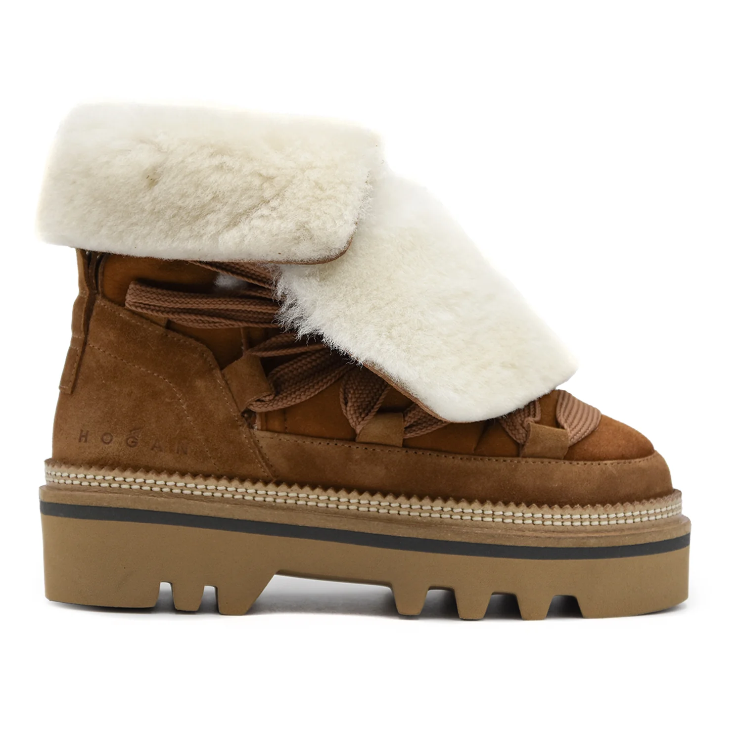 Stivaletti Hogan Donna H675 Marrone Calda Fodera In Pelliccia - Image 4