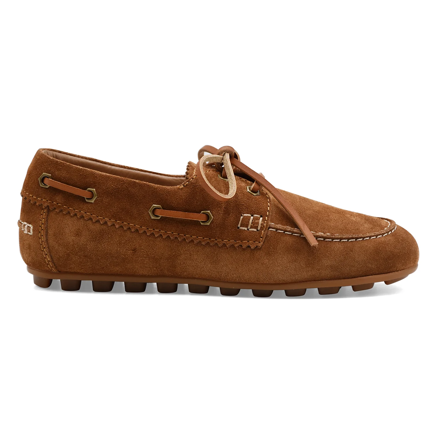 Allacciate Donna Hogan H693 BARCA Vero Camoscio Marrone Chiaro