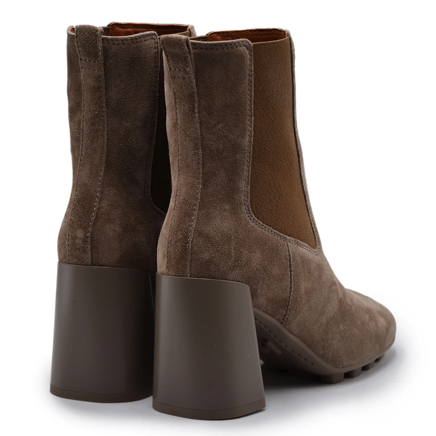 Stivaletti Chelsea Hogan Donna Beige Suola In Gomma E Tacchetti - Image 3