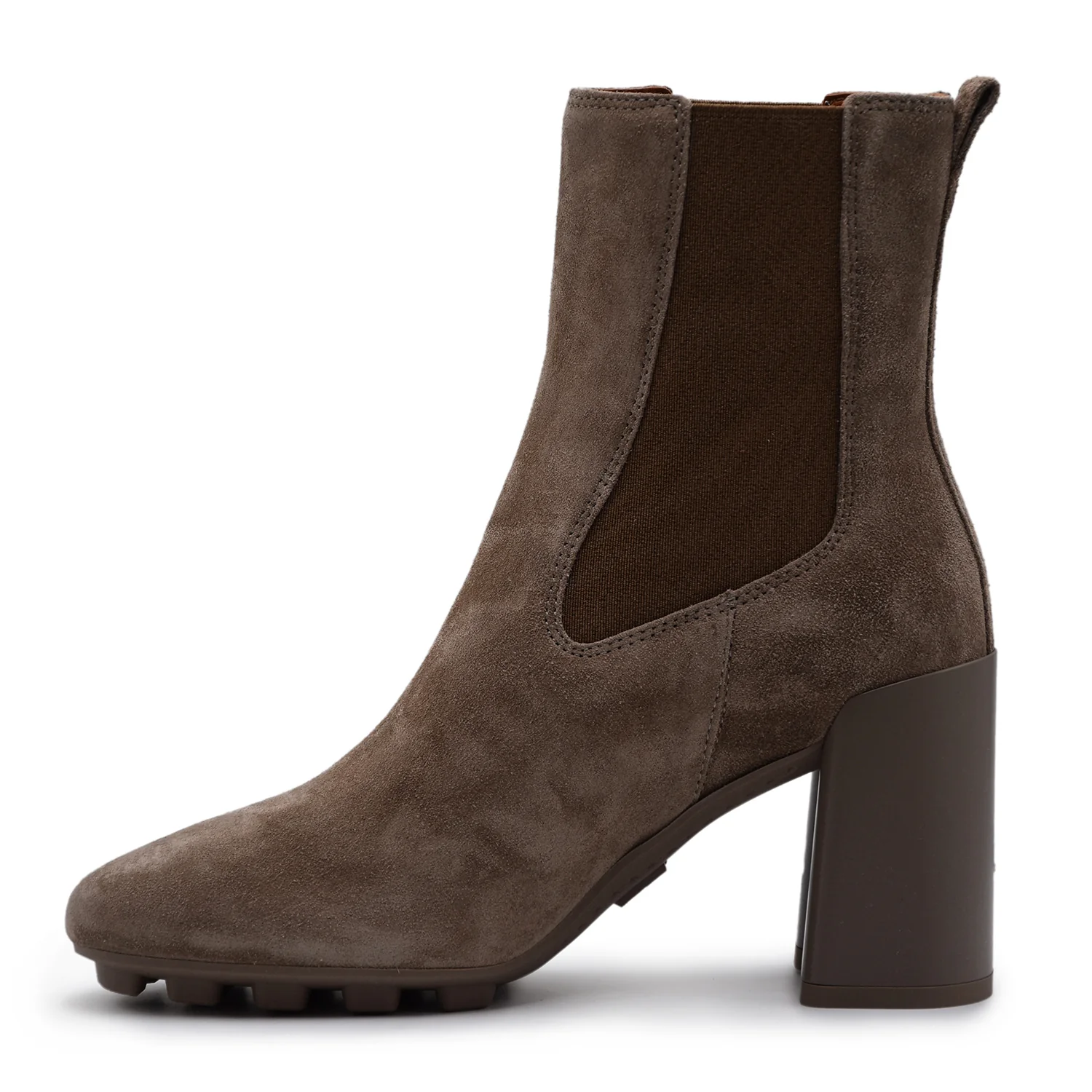 Stivaletti Chelsea Hogan Donna Beige Suola In Gomma E Tacchetti - Image 4