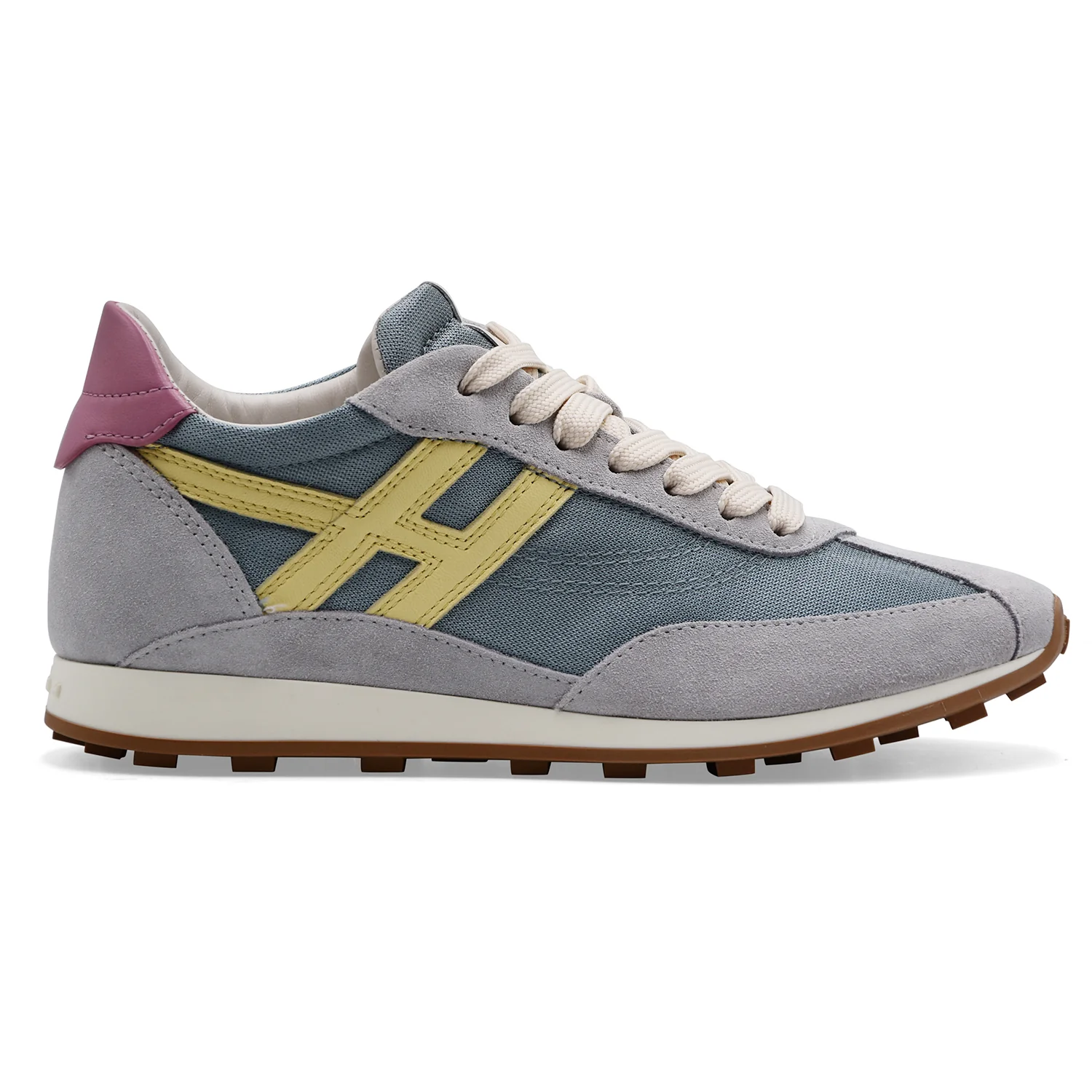 Sneakers Donna Hogan Athletic Leggera Azzurro Giallo Grigio