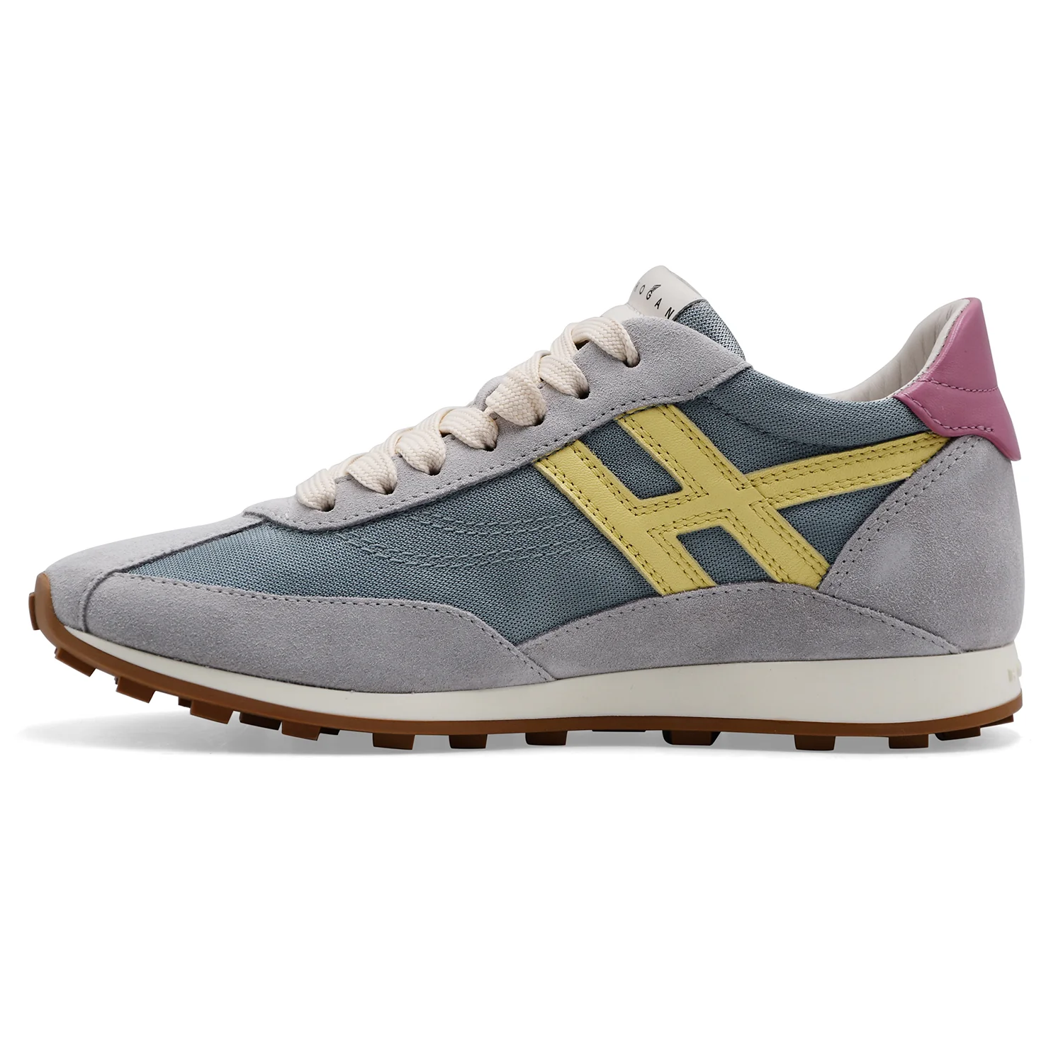 Sneakers Donna Hogan Athletic Leggera Azzurro Giallo Grigio - Image 4