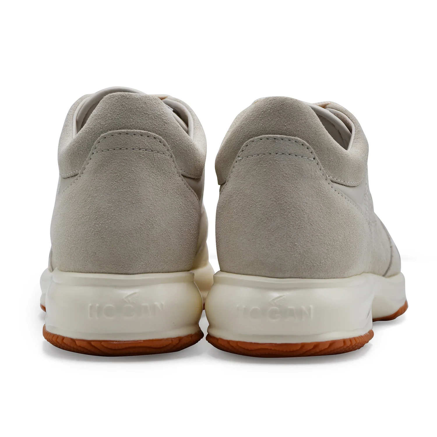Sneakers Hogan Interactive Donna Design Rivisto In Pelle Avorio - Image 5
