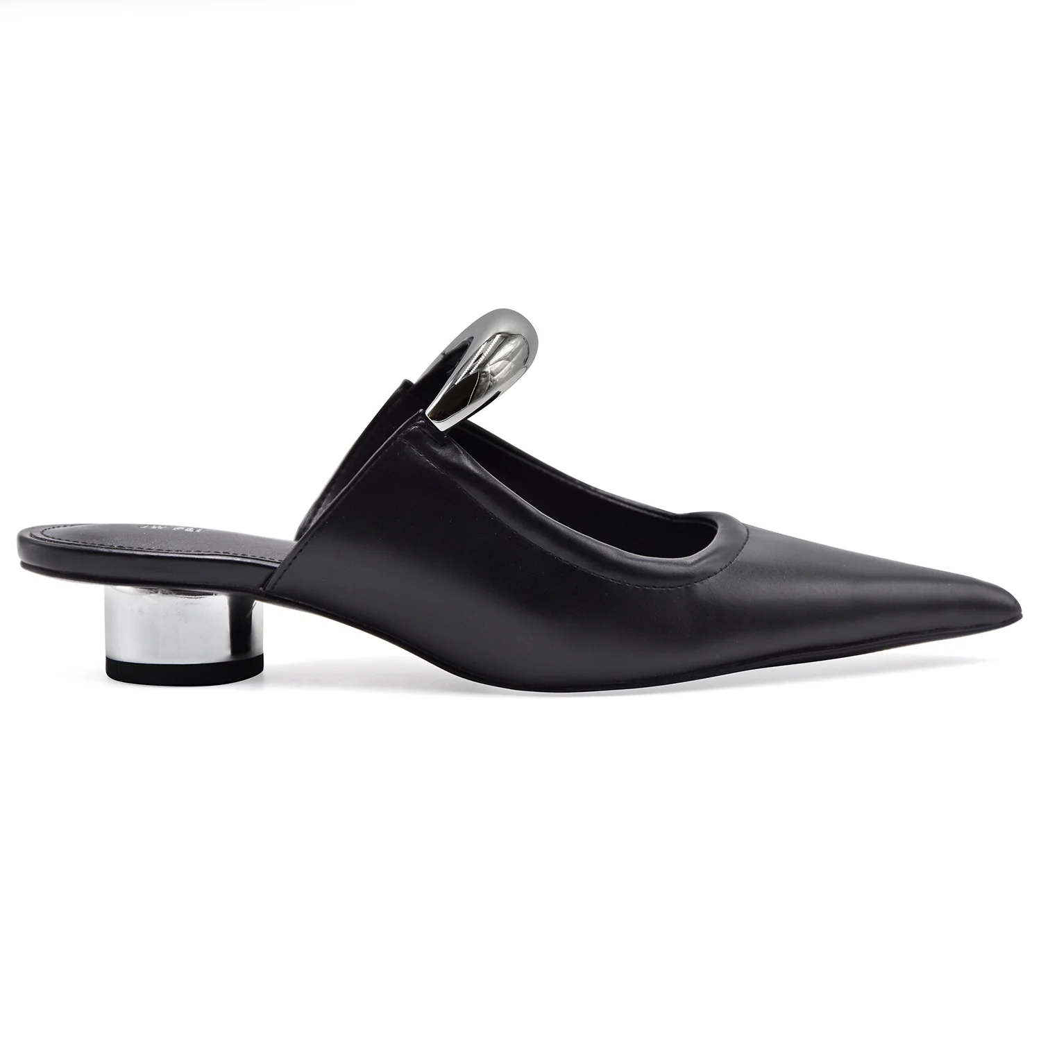 Sabot JW PEI Donna Helena Nero Con Hardware In Metallo Argento