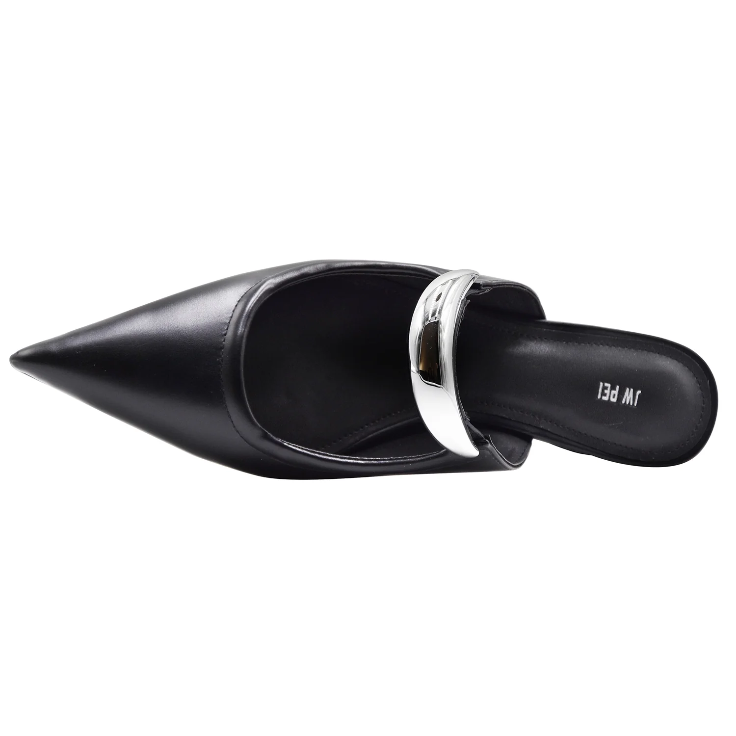 Sabot JW PEI Donna Helena Nero Con Hardware In Metallo Argento - Image 4