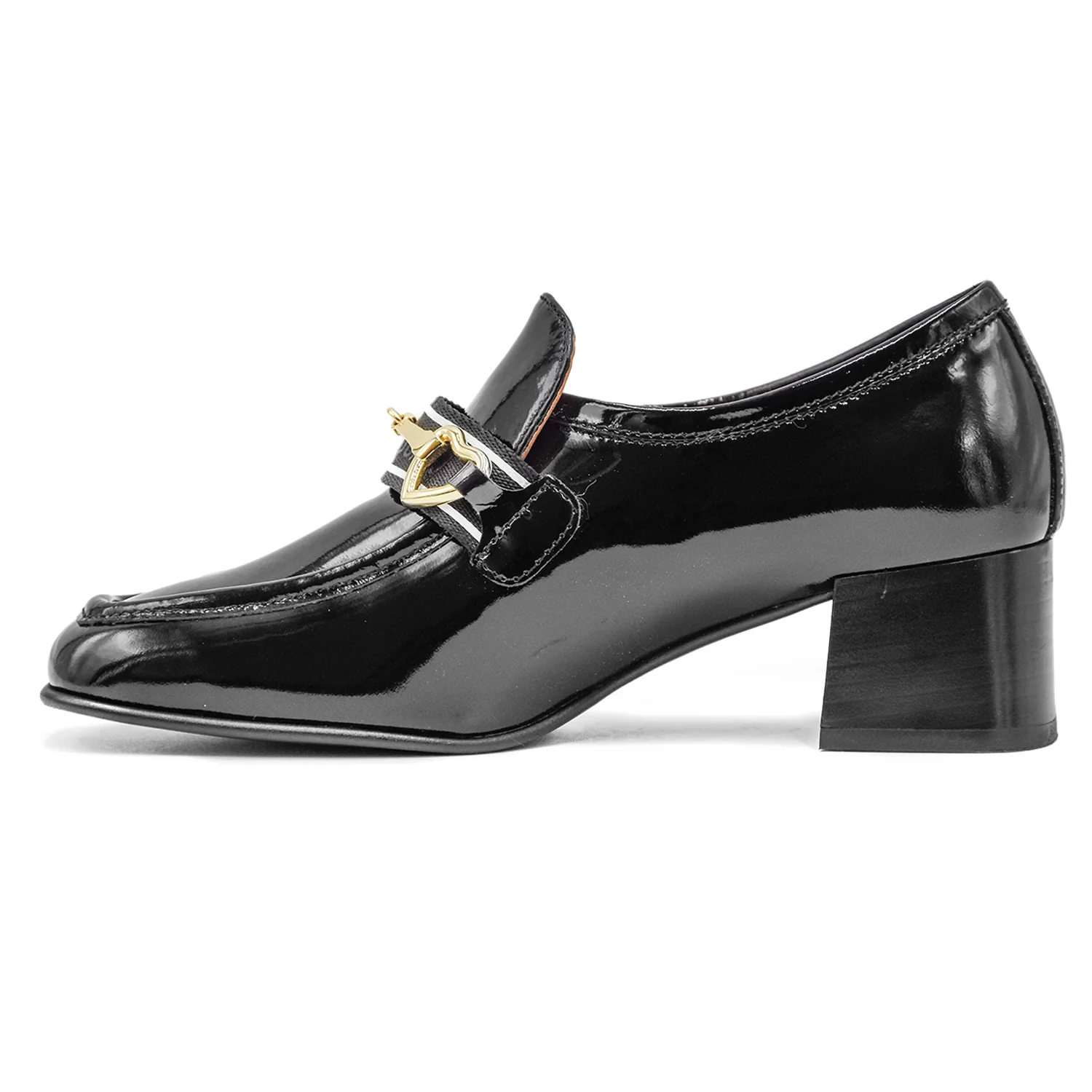 Mocassini Donna Nero Love Moschino Linguetta Alta Stile Retrò - Image 3