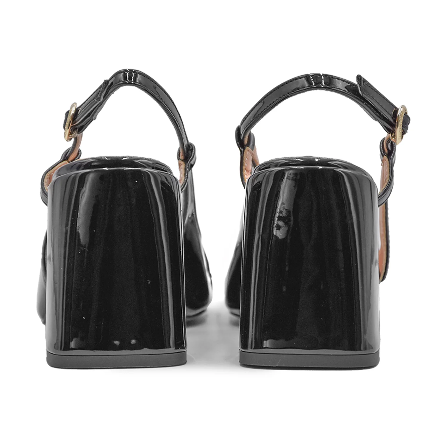 Chanel Vernice Nero Donna Love Moschino Con Mini Fibbia Oro - Image 3
