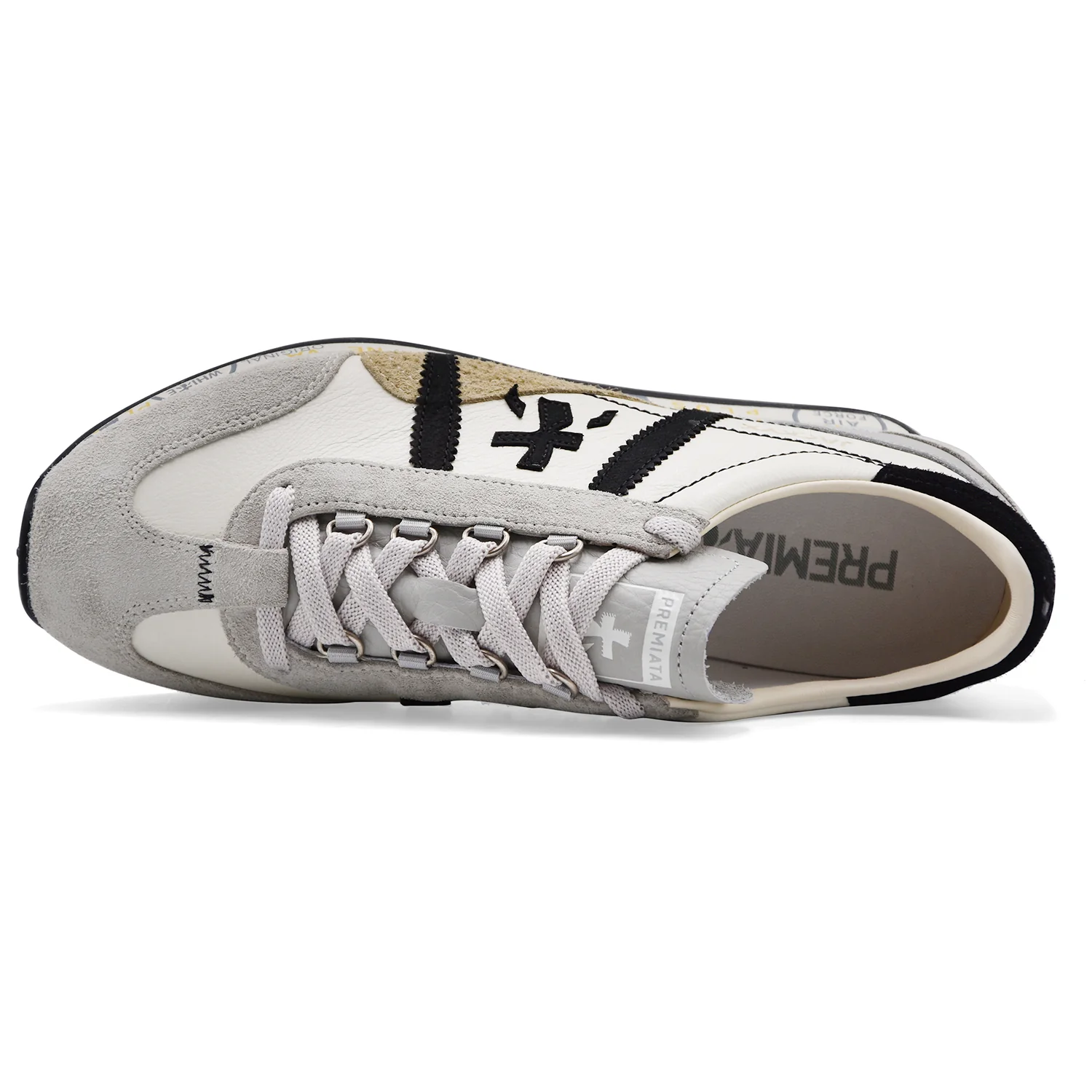 Sneakers Uomo Premiata Jackyx 25 8222 Bianco Nero Essenziale - Image 3