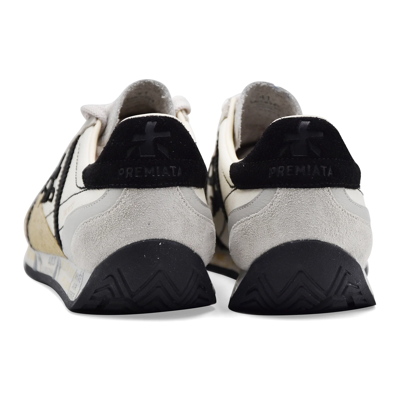 Sneakers Uomo Premiata Jackyx 25 8222 Bianco Nero Essenziale - Image 5