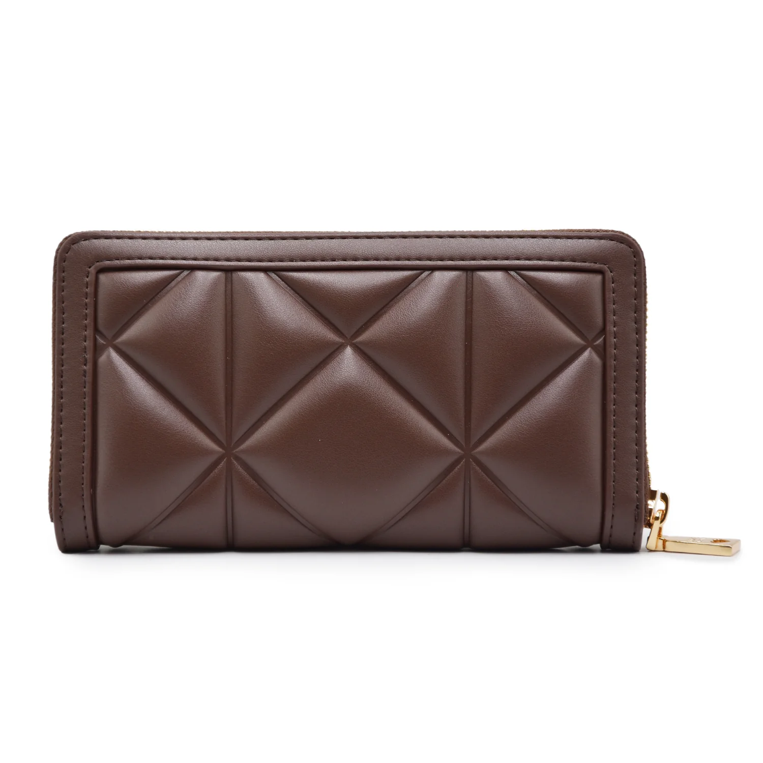 Portafoglio Donna Love Moschino Embossed Cioccolato Chiusura Zip - Image 2