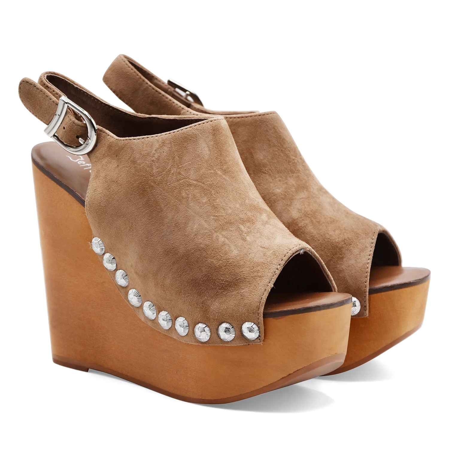Sandali Jeffrey Campbell Donna Snick Pelle Scamosciata Marrone - Image 2
