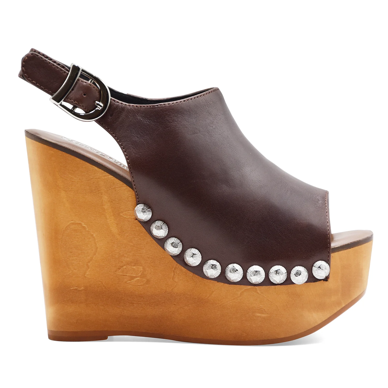 Sandali Jeffrey Campbell Donna Snick Marrone Zeppa Con Borchie