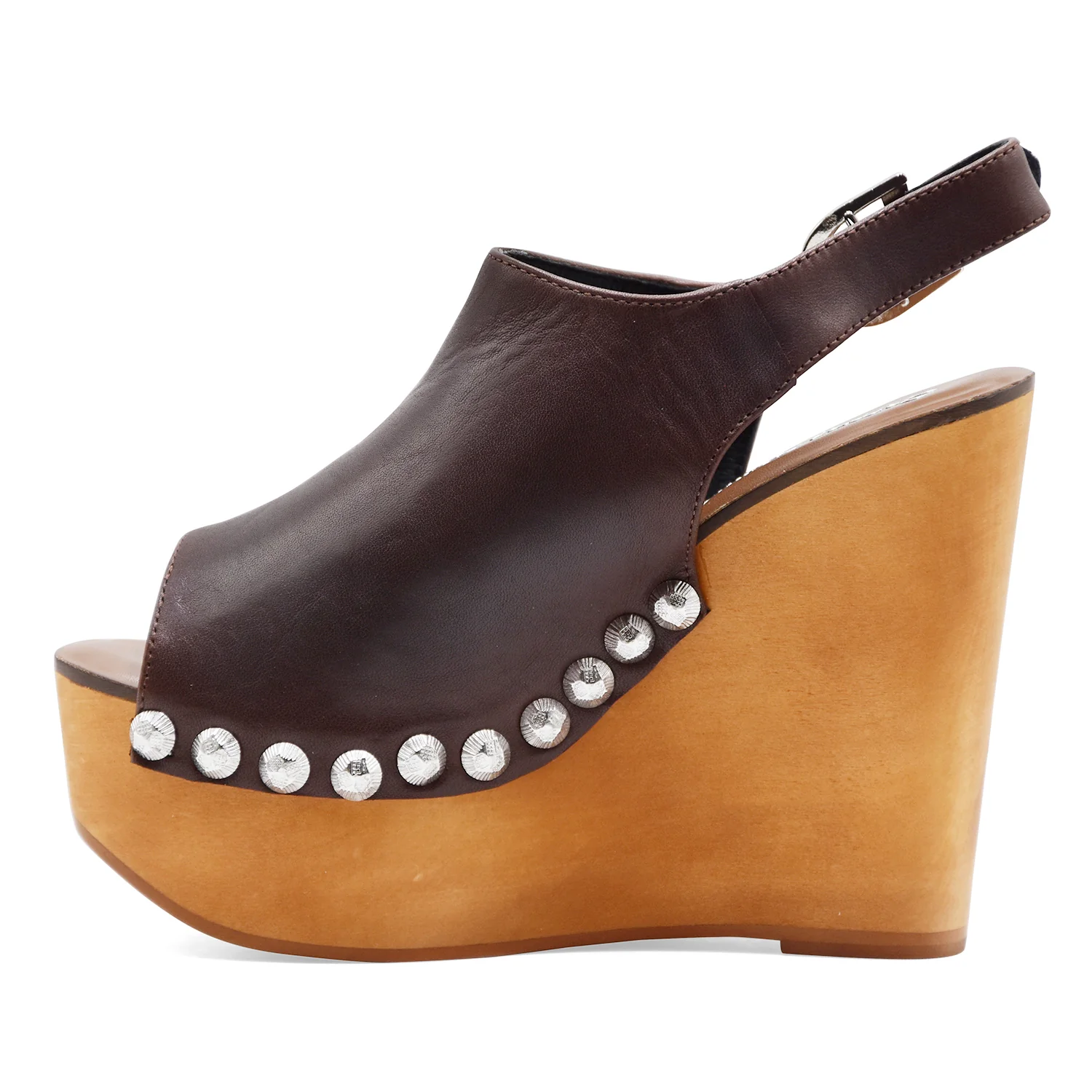 Sandali Jeffrey Campbell Donna Snick Marrone Zeppa Con Borchie - Image 3