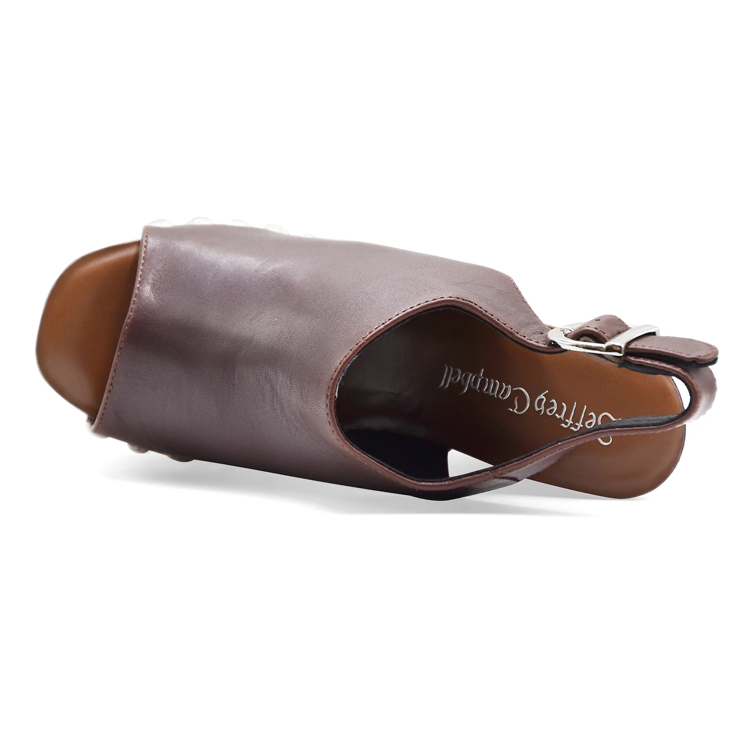 Sandali Jeffrey Campbell Donna Snick Marrone Zeppa Con Borchie - Image 4