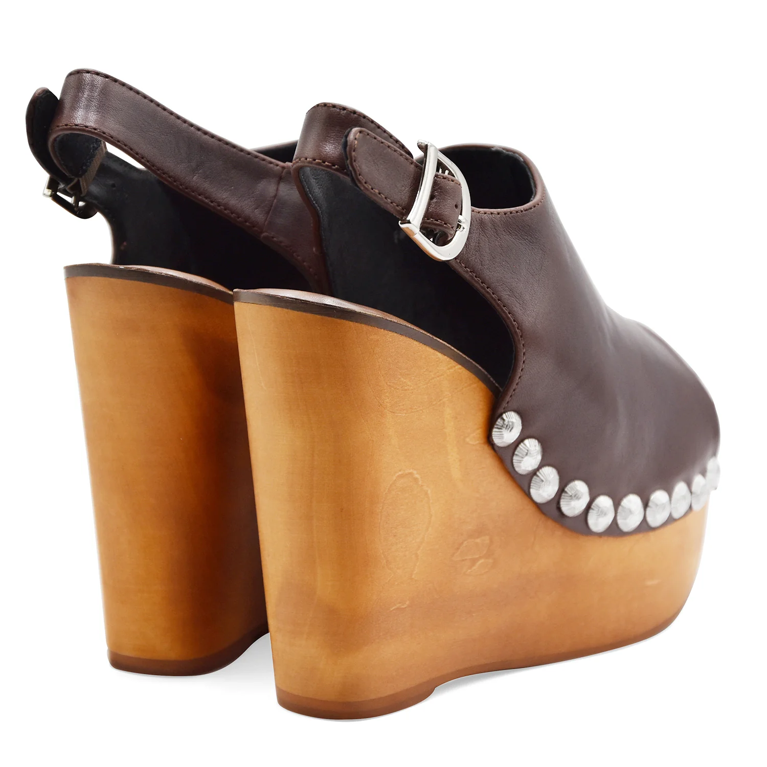 Sandali Jeffrey Campbell Donna Snick Marrone Zeppa Con Borchie - Image 5