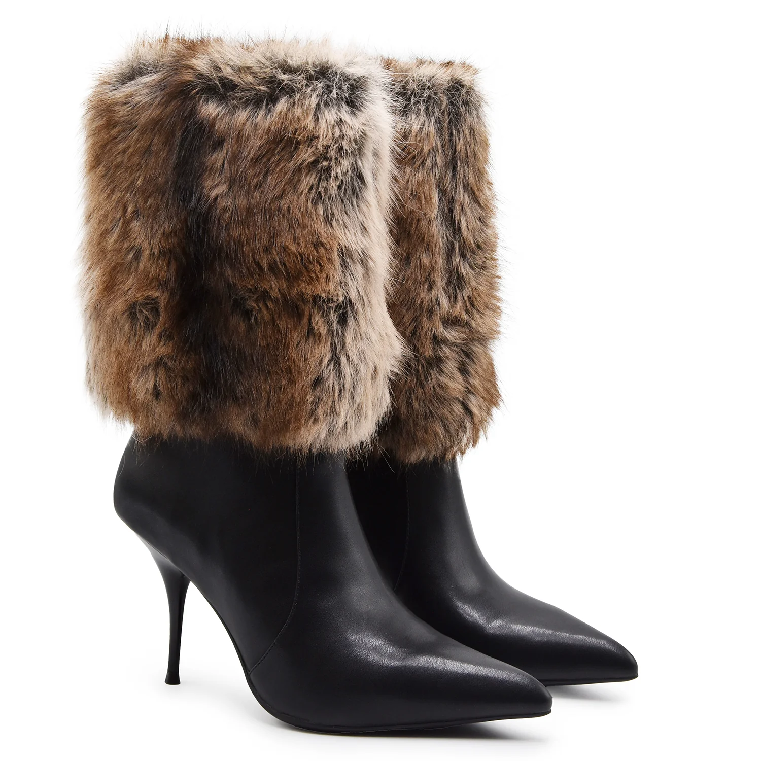 Stivali Donna Jeffrey Campbell Hirsute Nero Con Ecopelliccia - Image 2