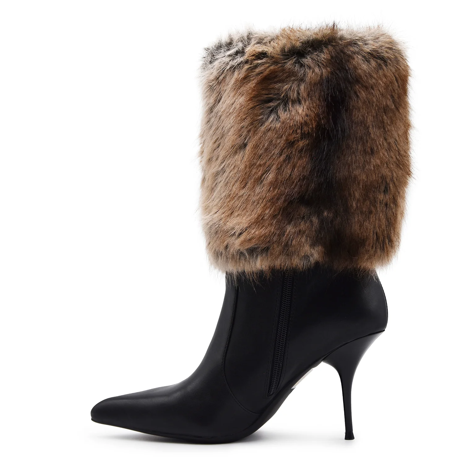 Stivali Donna Jeffrey Campbell Hirsute Nero Con Ecopelliccia - Image 3