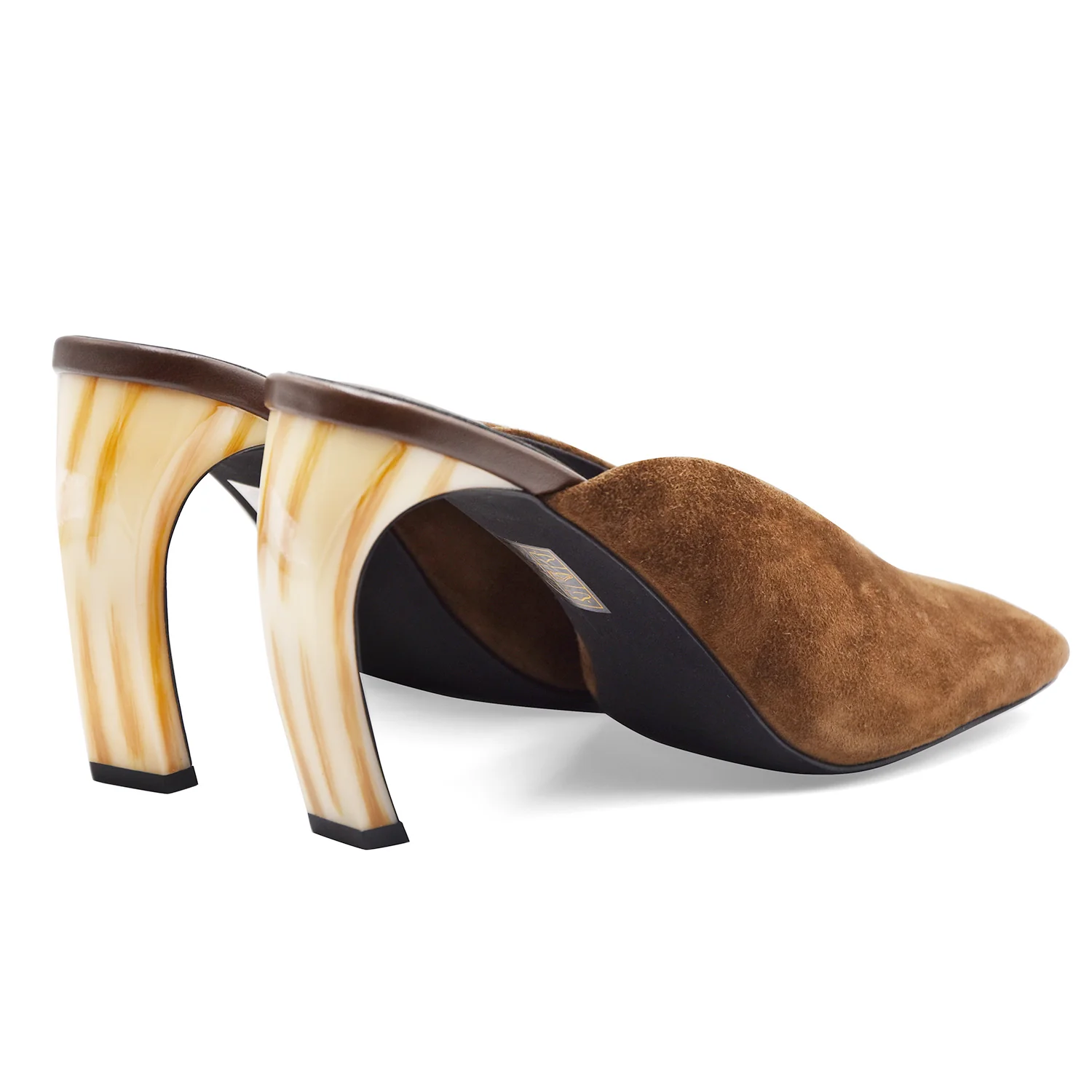 Sabot Donna Jeffrey Campbell Scamosciato Marrone Tacco Scultoreo - Image 5