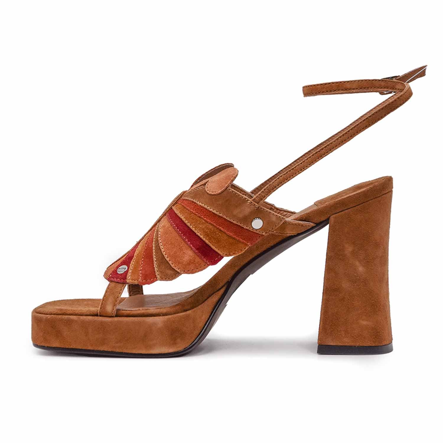 Sandali Jeffrey Campbell Marrone Retro-Chic Con Ricca Vamp Donna - Image 3
