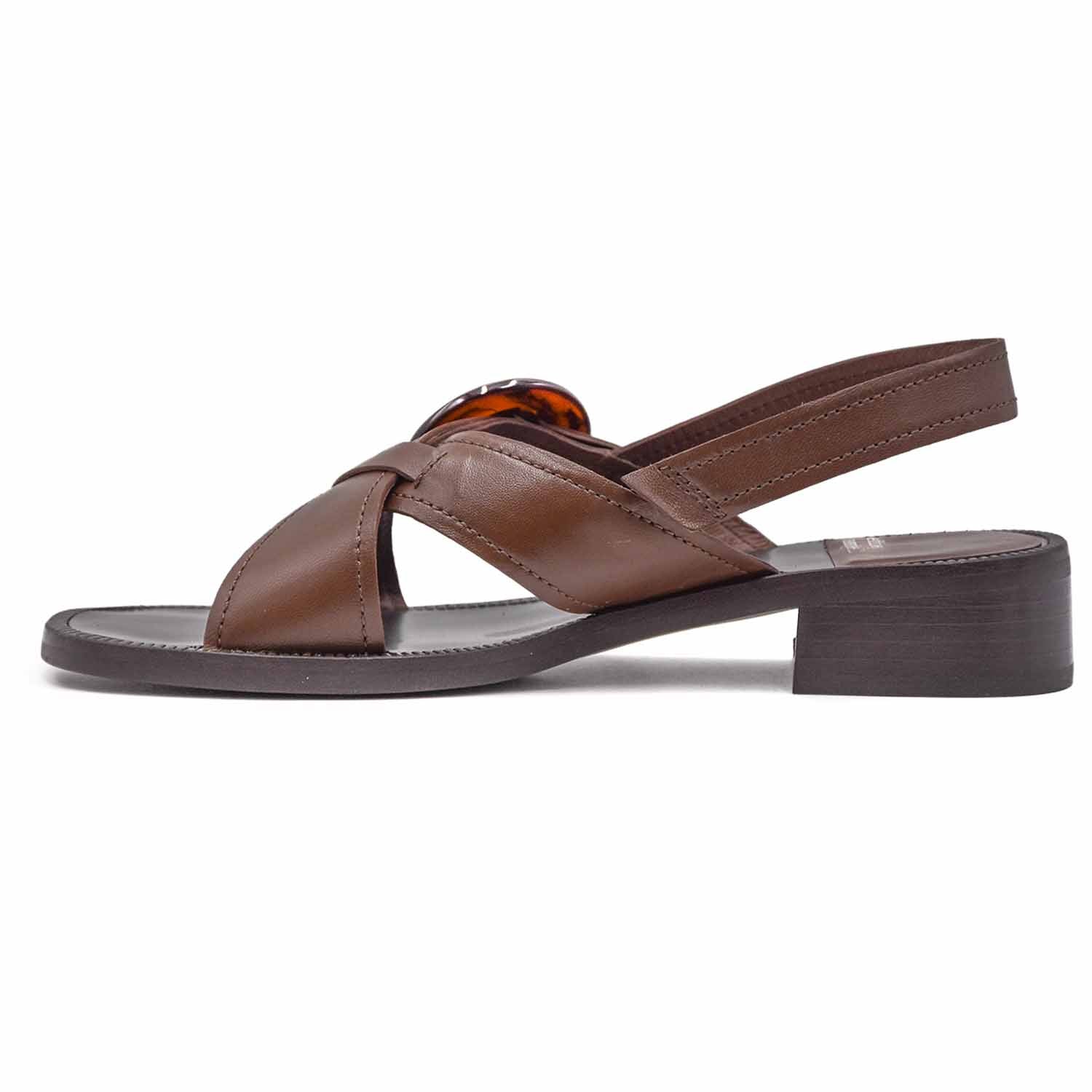 Jeffrey Campbell Glimpse-SB Marrone Sandali Donna Fibbia Bachelite - Image 4