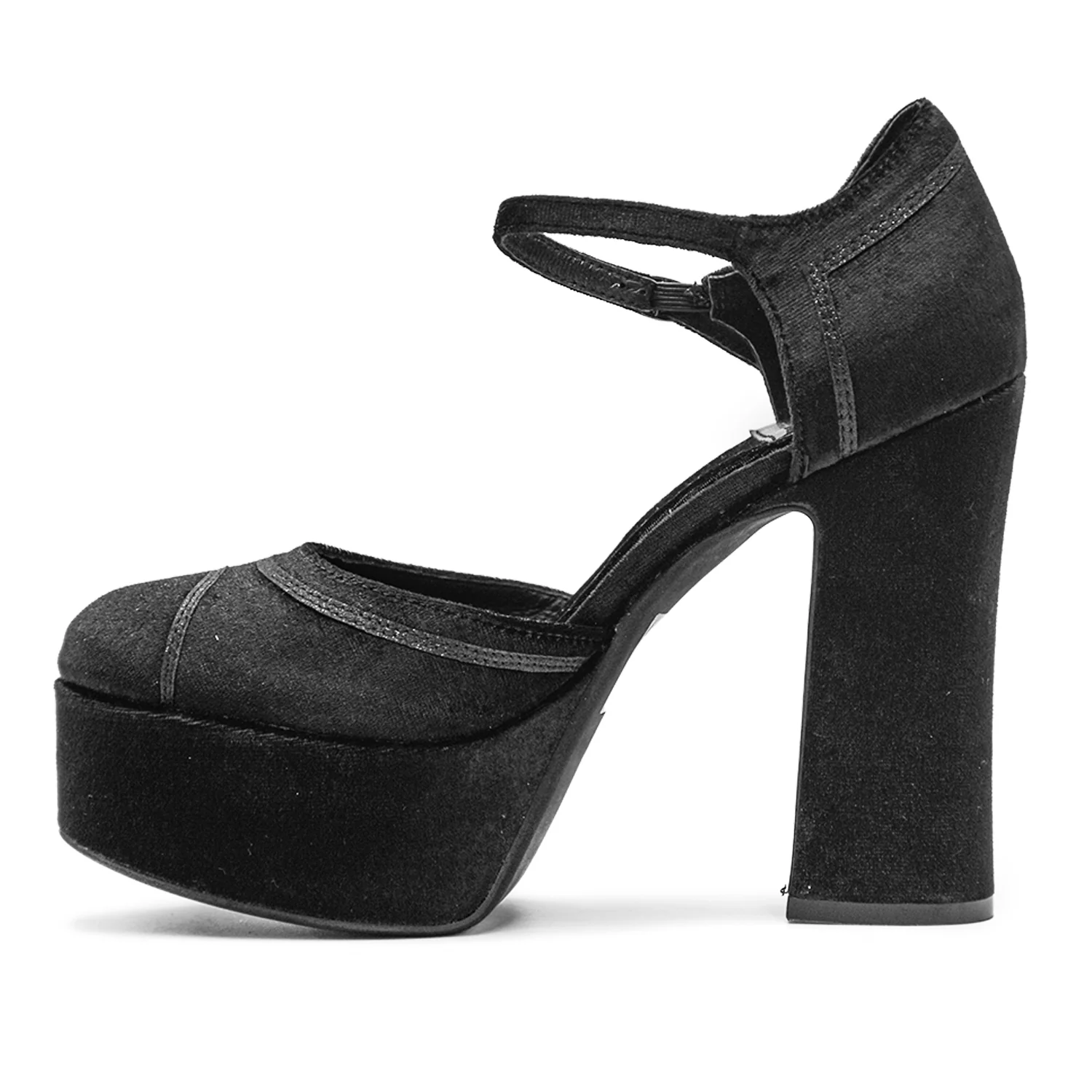 Décolleté Jeffrey Campbell New Pumps Low Down Donna Velluto Nero - Image 4
