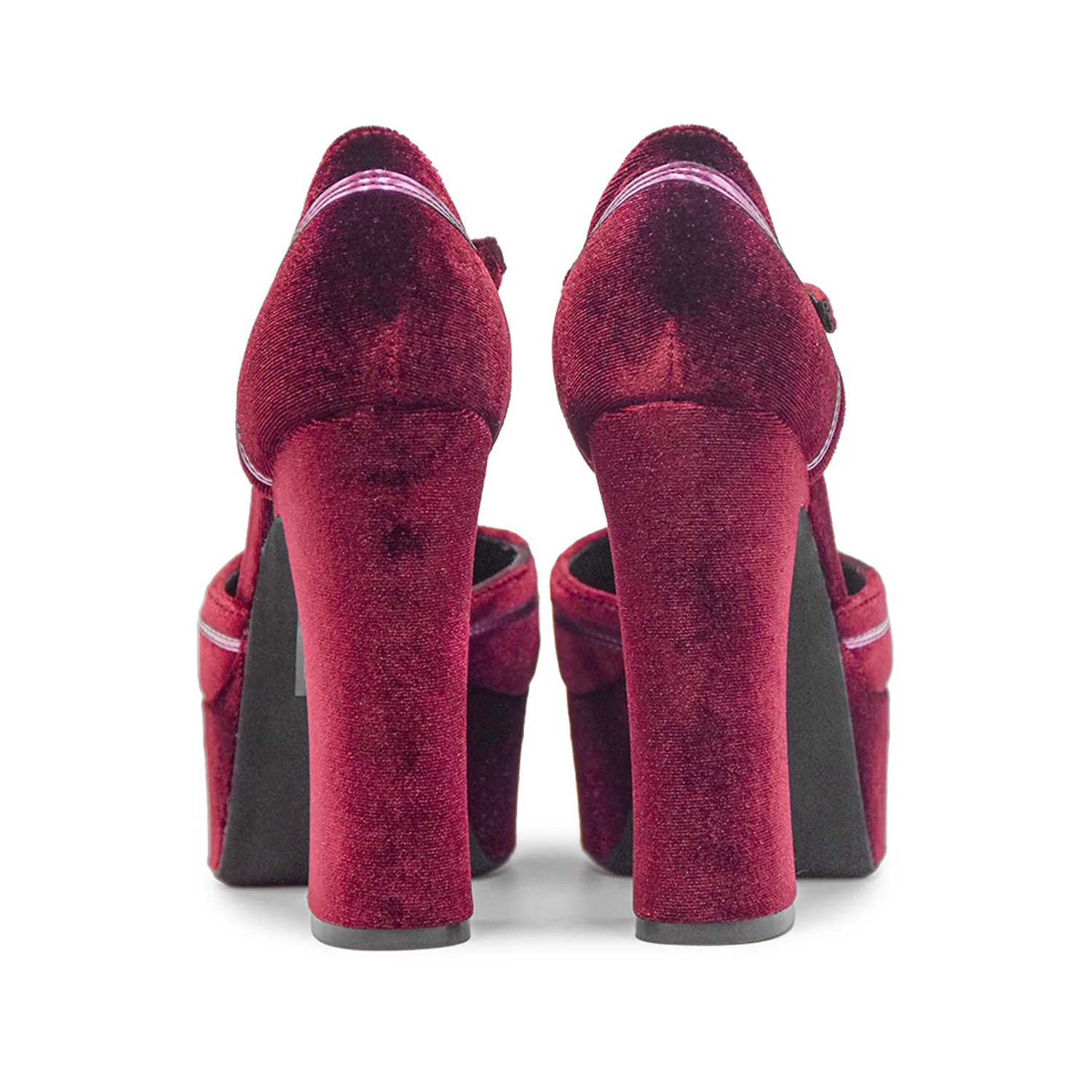 Jeffrey Campbell Décolleté Donna Bordeaux Low-Down Look Glamour - Image 3