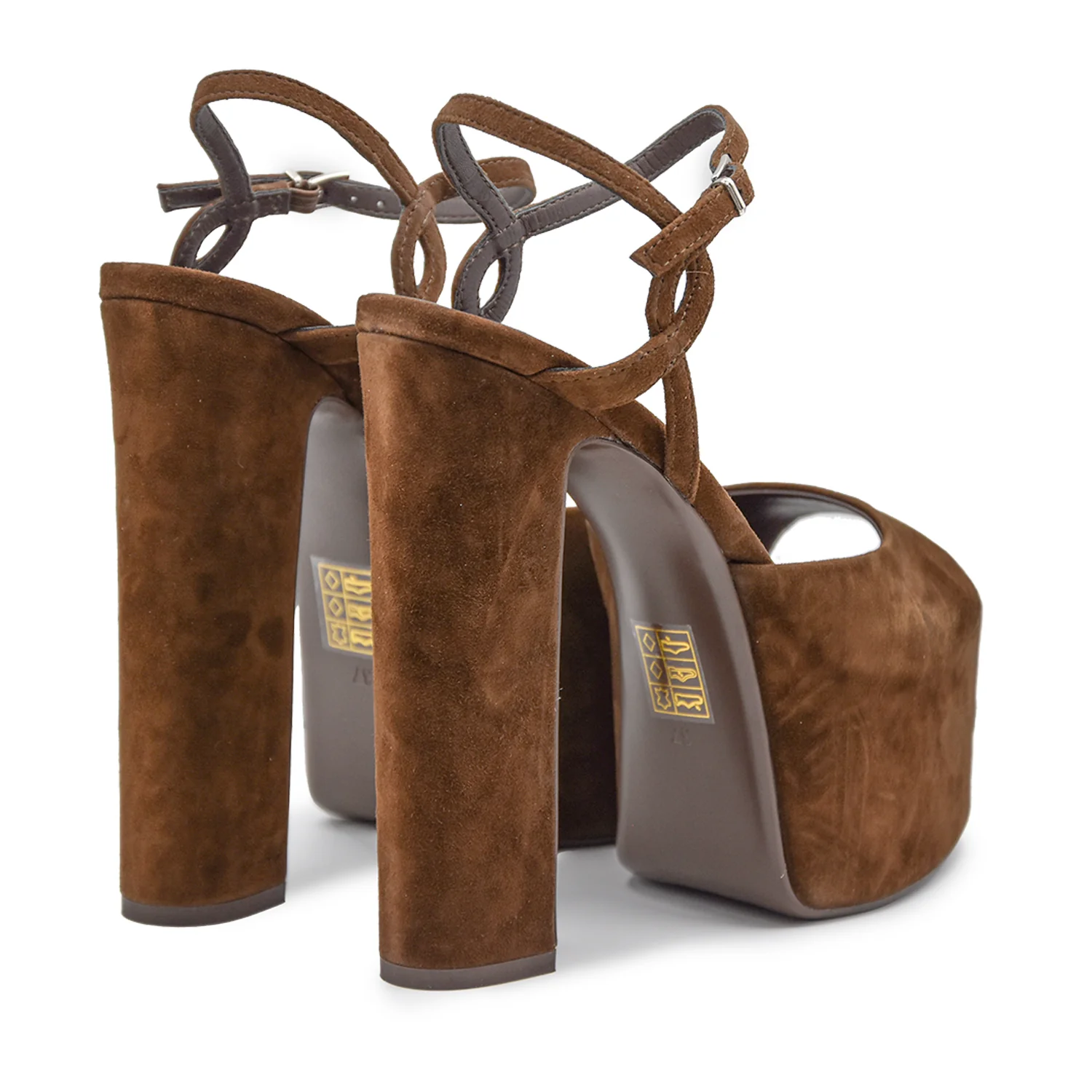 Sandali Jeffrey Campbell Donna Ever-Last Platform Suede Marrone - Image 3