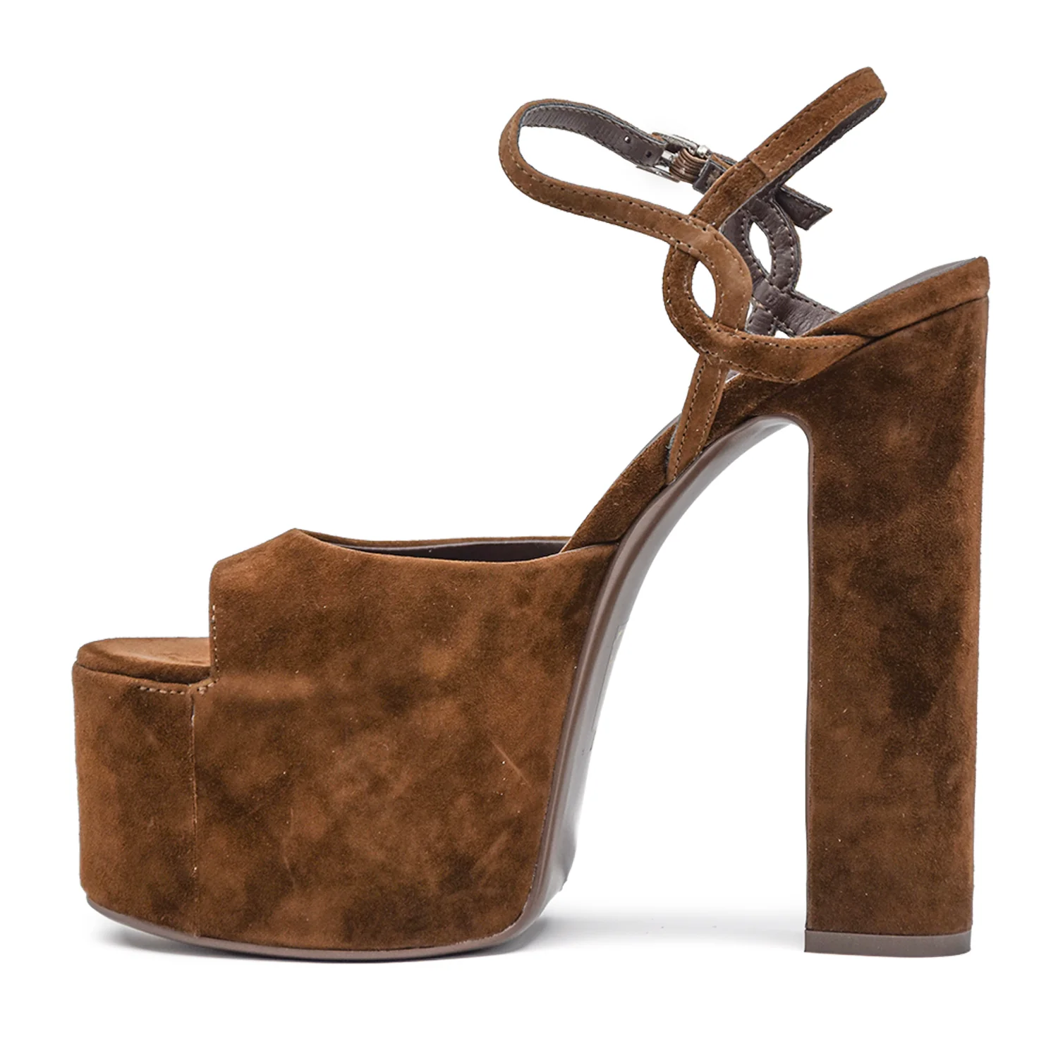Sandali Jeffrey Campbell Donna Ever-Last Platform Suede Marrone - Image 4