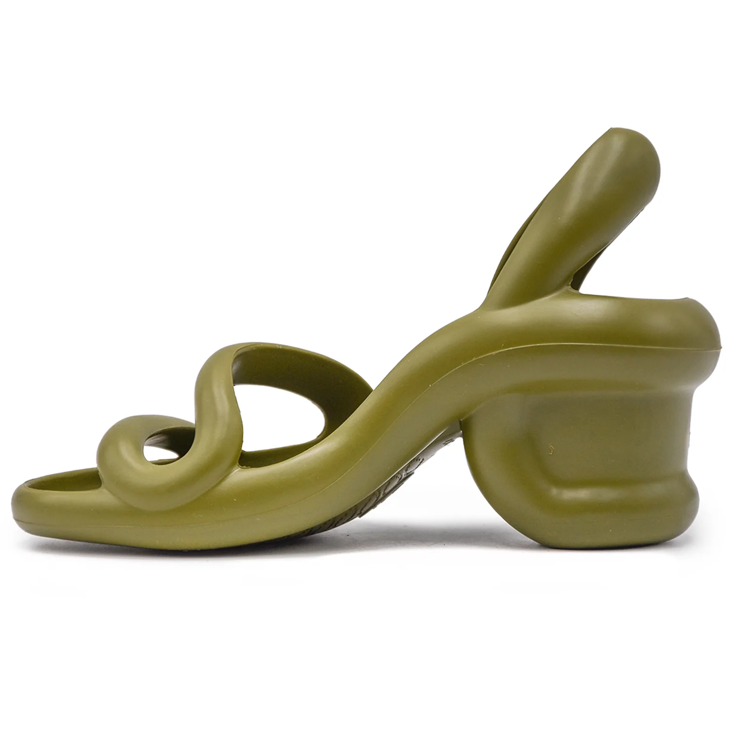 Sandali Camper Kobarah Bio Donna Dalle Linee Arrotondate Verde - Image 3