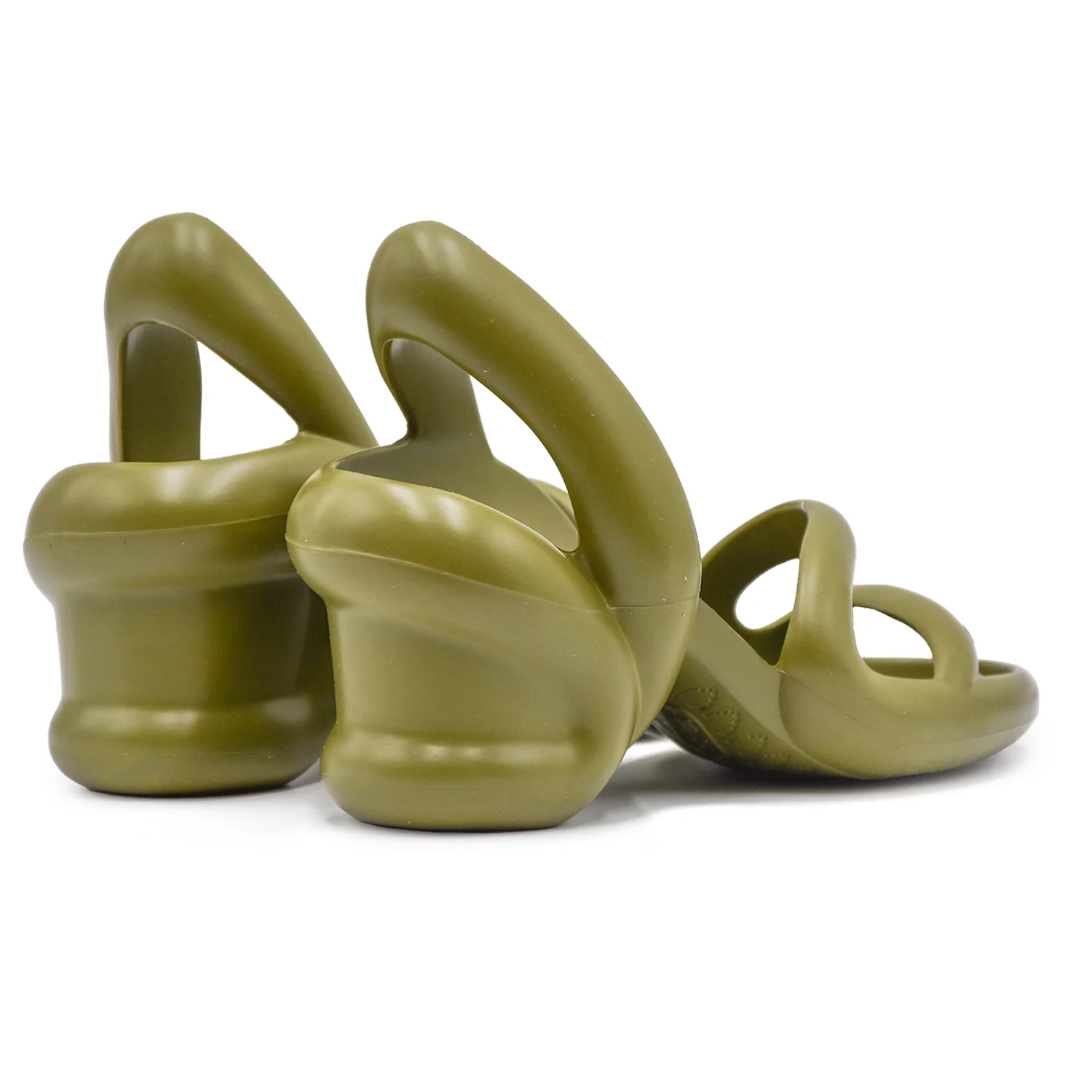 Sandali Camper Kobarah Bio Donna Dalle Linee Arrotondate Verde - Image 4