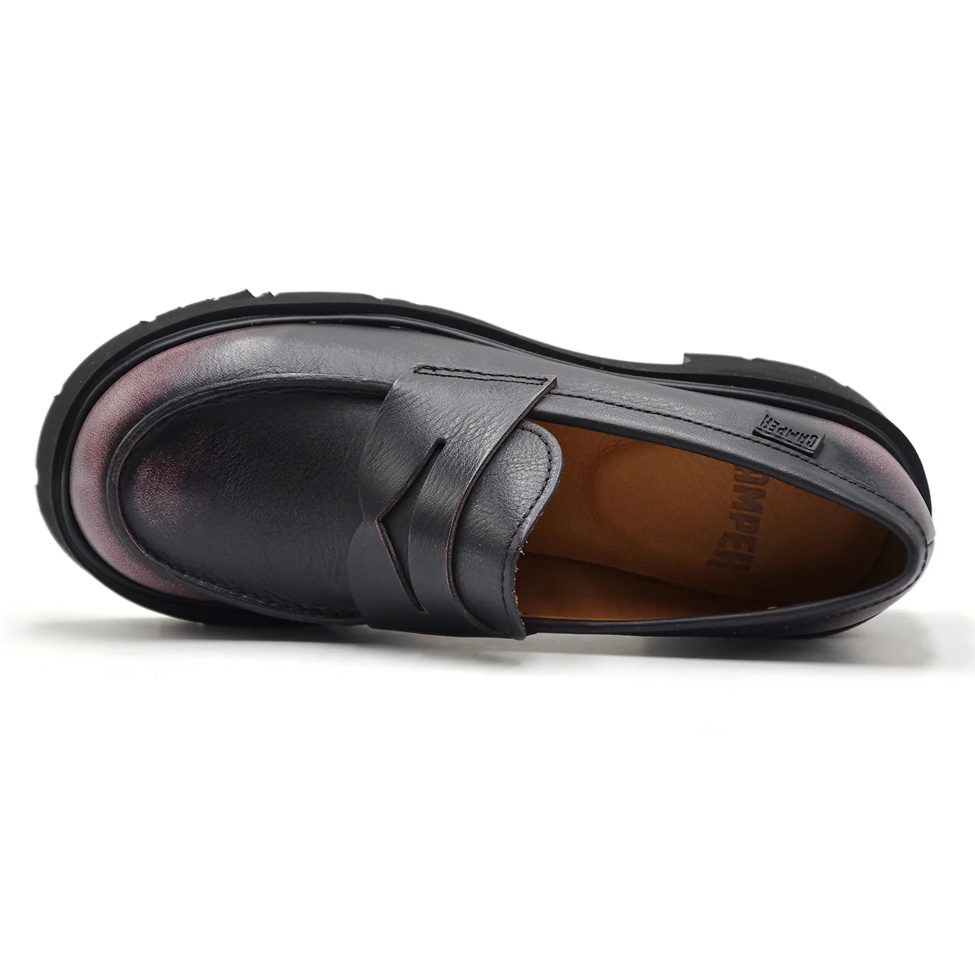 Mocassini Camper Donna Mezzo Tacco Milah Nero Sfumature Rosa - Image 5