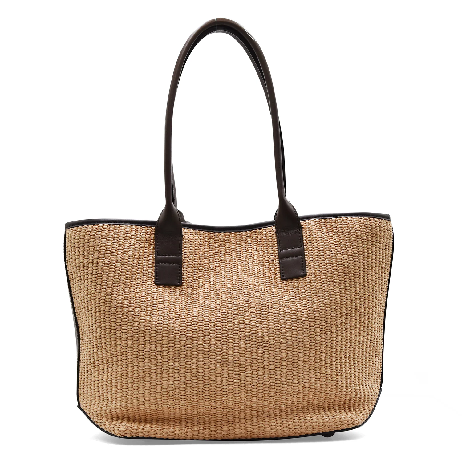 Borsa Donna Shopping Hogan Address Piccola Rafia Marrone Avorio - Image 3