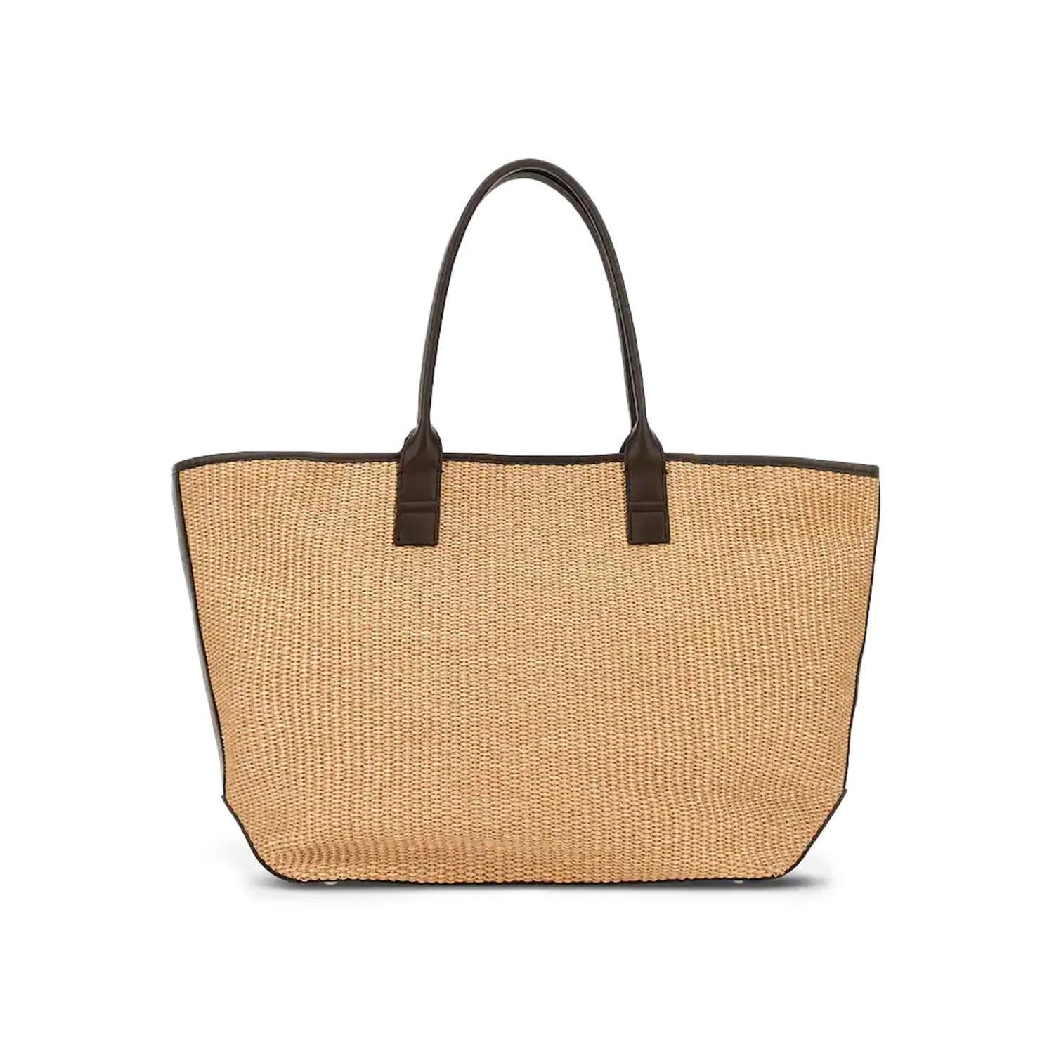 Borsa Shopping Hogan Donna Address Media Rafia Marrone Avorio - Image 3