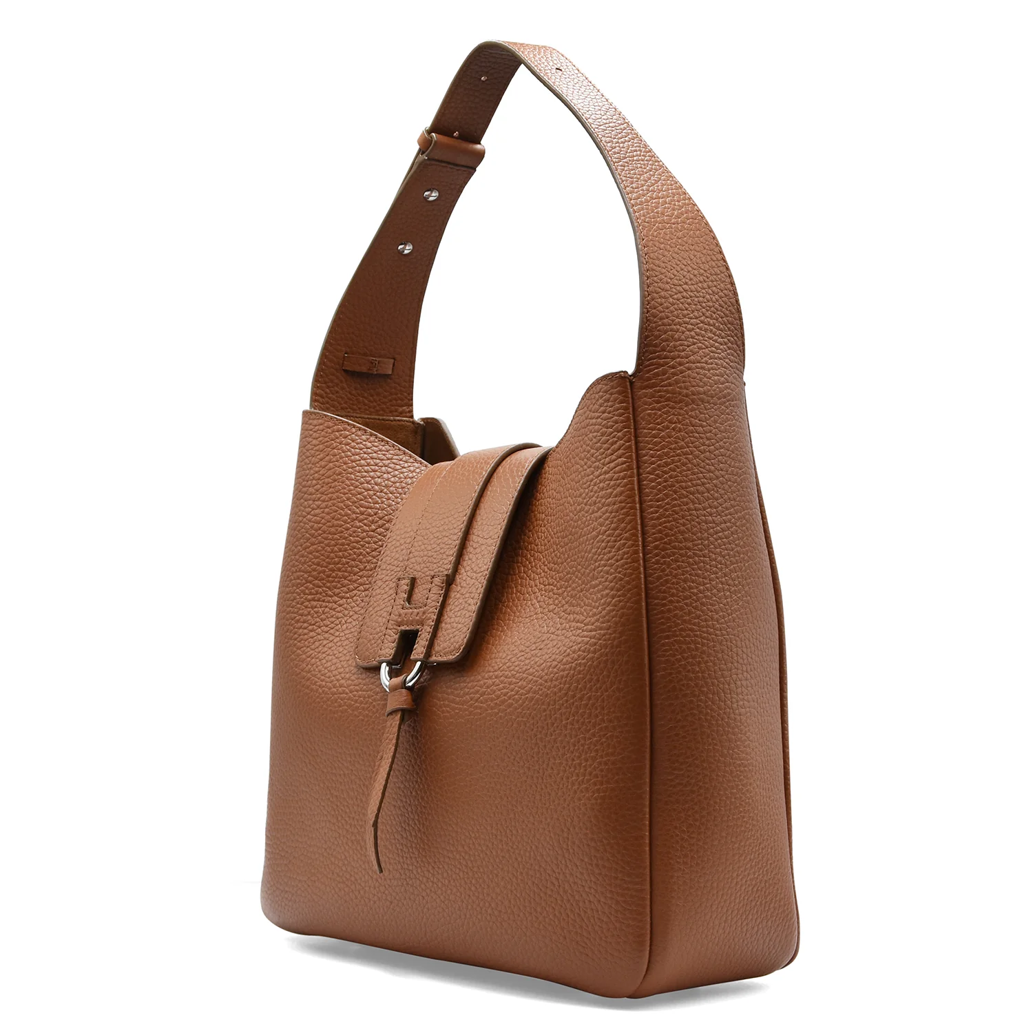 Borsa Hogan Donna H01X Pelle Di Qualità Martellata Color Cuoio - Image 3