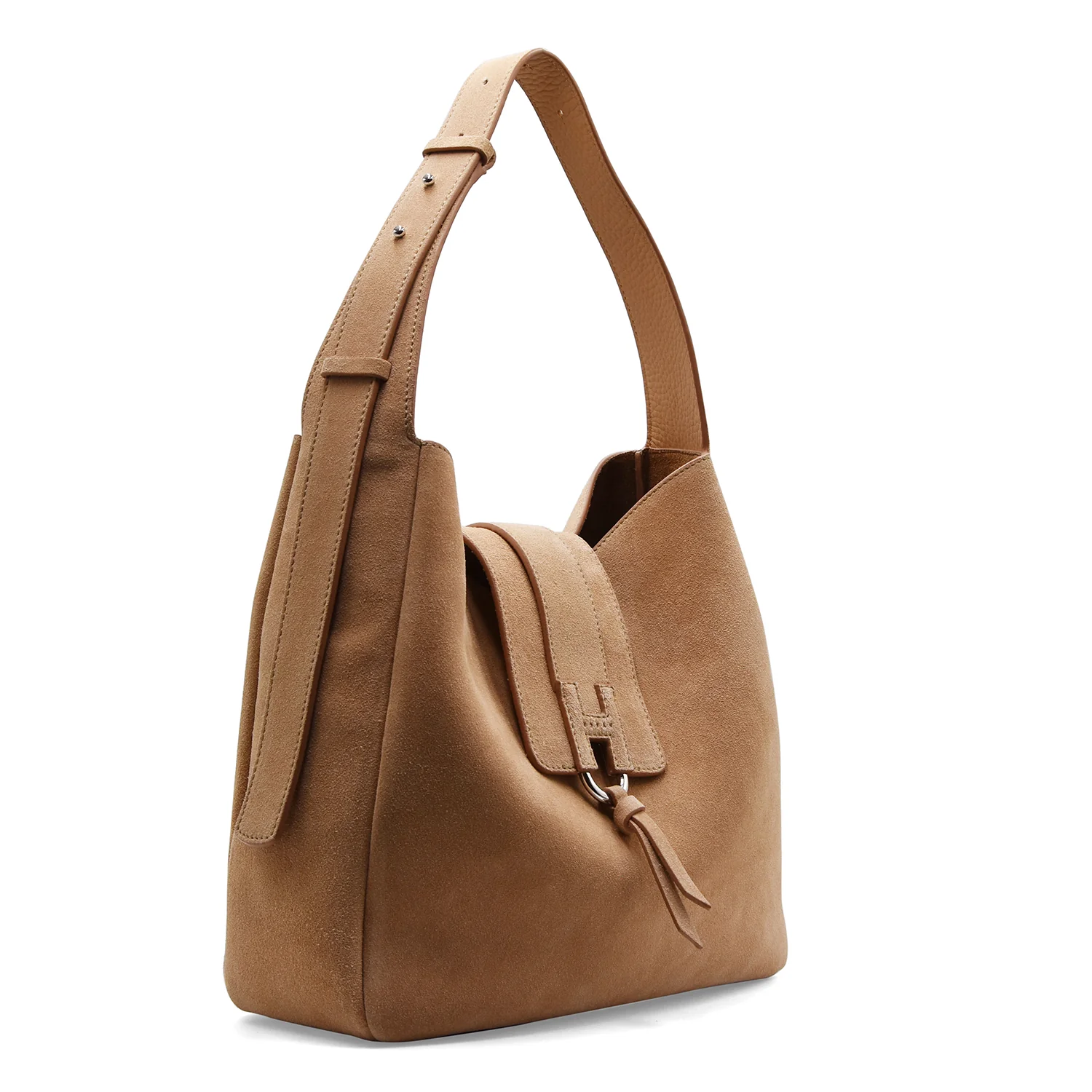 Borsa Donna Hogan H01X HOBO VERTICALE Camoscio Tonalità Deserto - Image 3