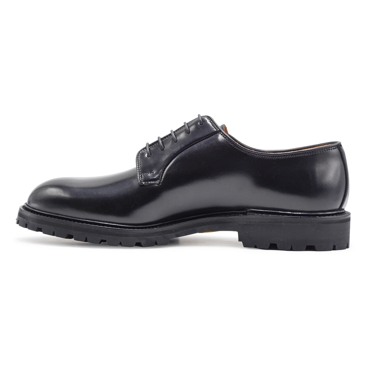 Derby Crockett & Jones Lanark 3 Black Cavalry Calf Suola Vibram - Image 4