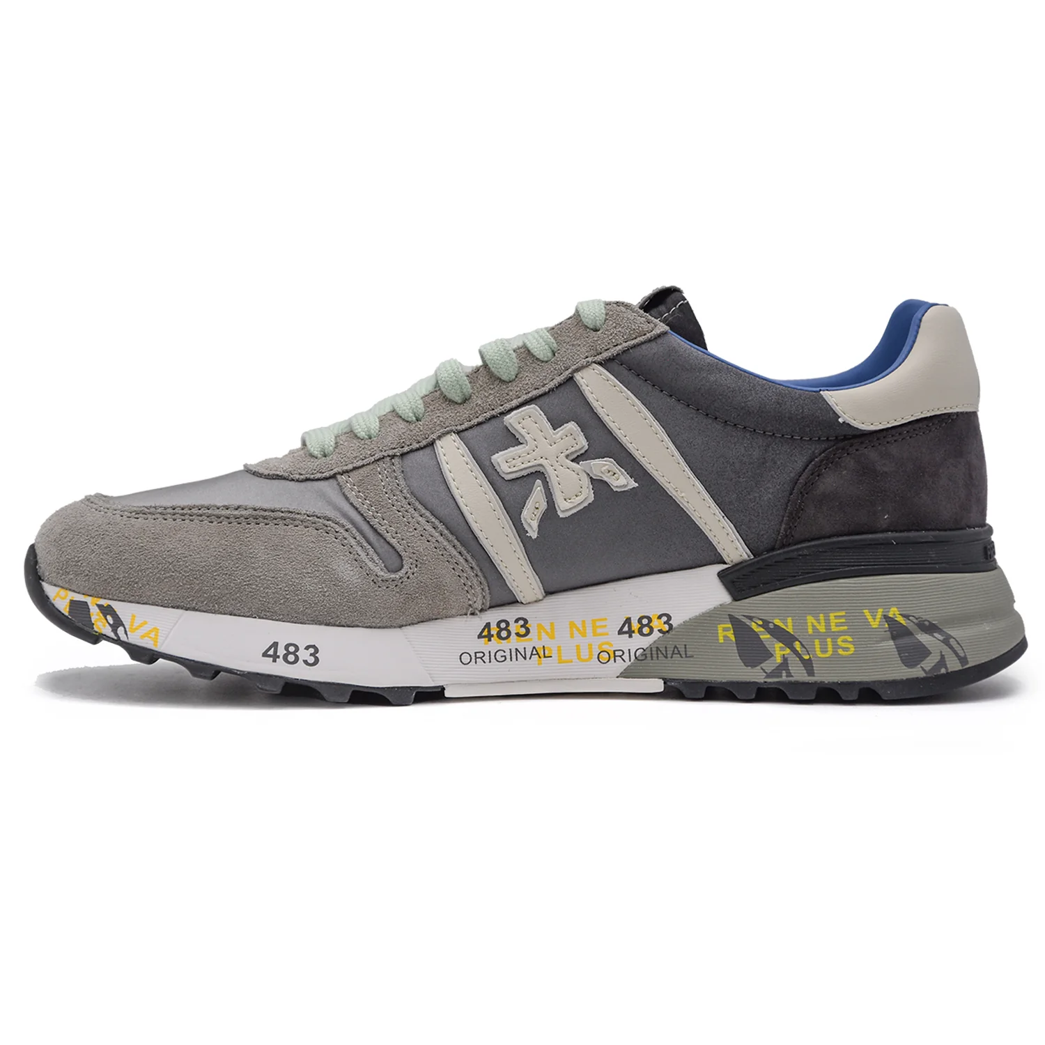Premiata Lander 4586 Sneakers Uomo Grigio Dall'Effetto Degradè - Image 3