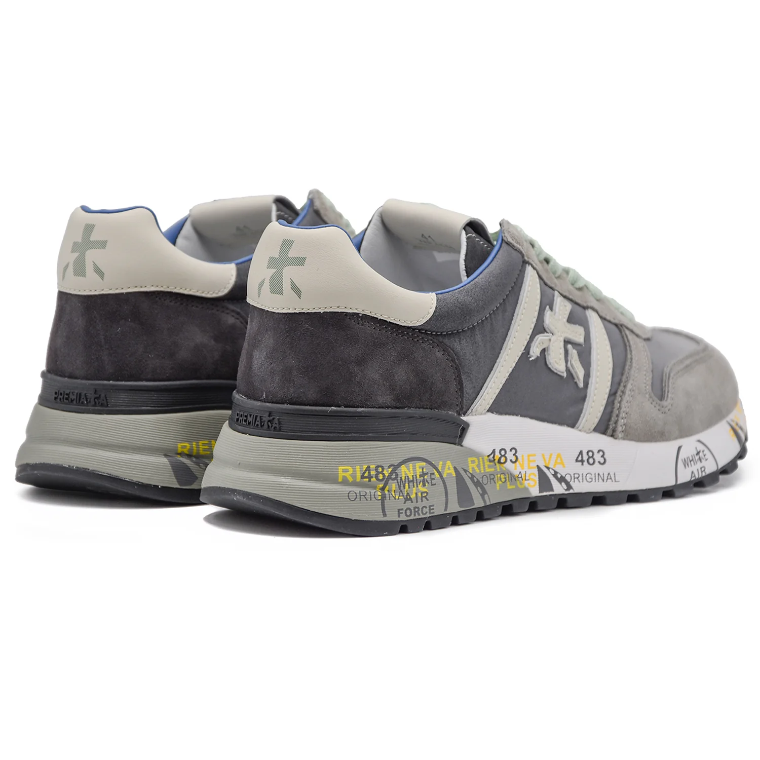 Premiata Lander 4586 Sneakers Uomo Grigio Dall'Effetto Degradè - Image 4