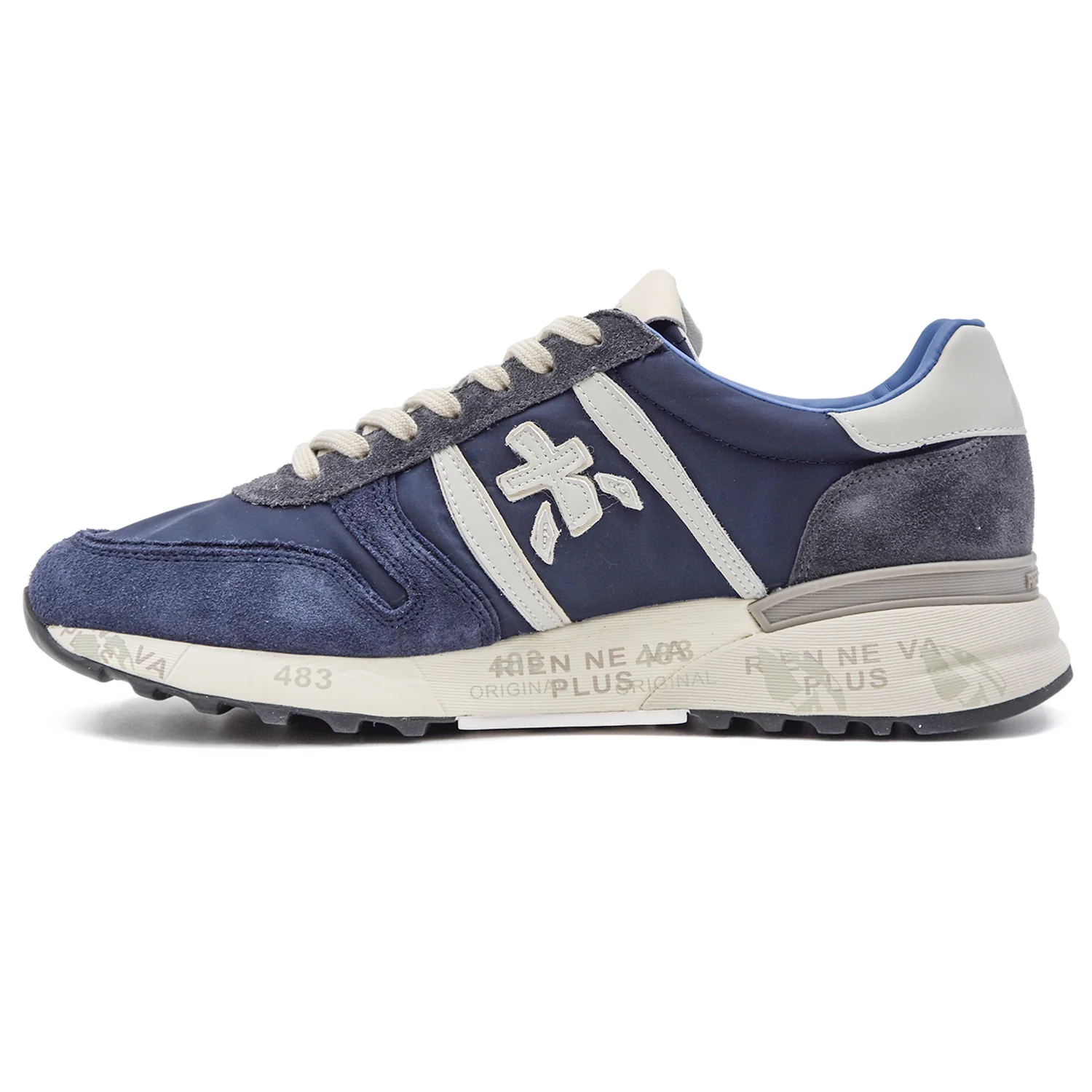 Premiata Lander 7204 Blu Sneakers Uomo Dal Look Inconfondibile - Image 3