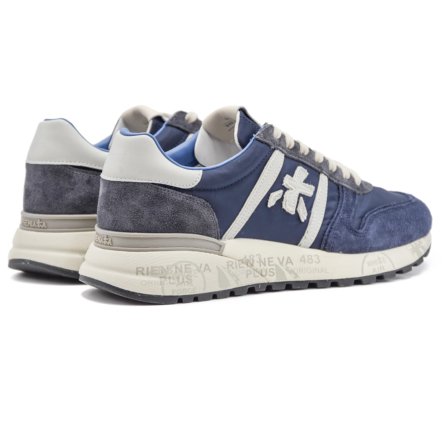 Premiata Lander 7204 Blu Sneakers Uomo Dal Look Inconfondibile - Image 4