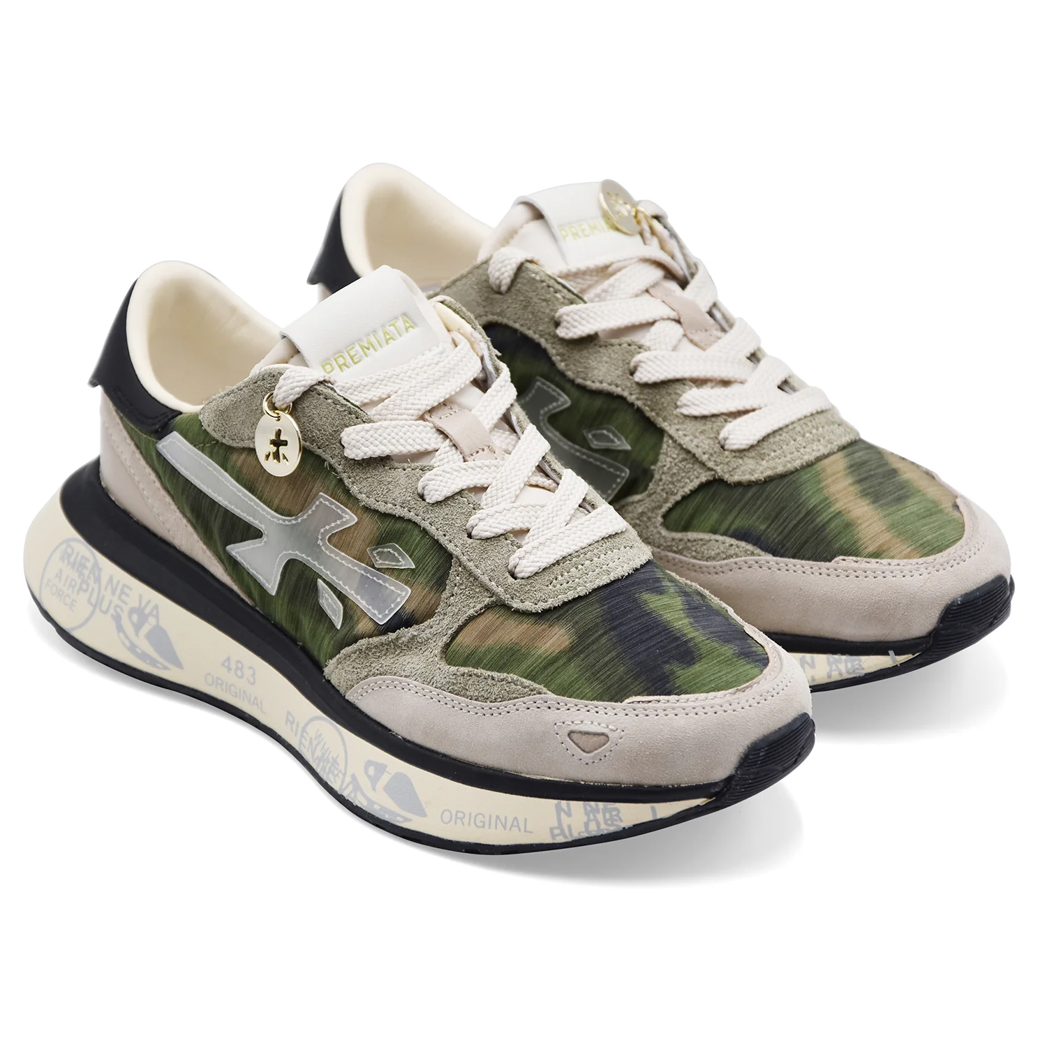 Sneakers Donna Premiata Lauryn 8185 Fantasia Stile Camouflage - Image 2