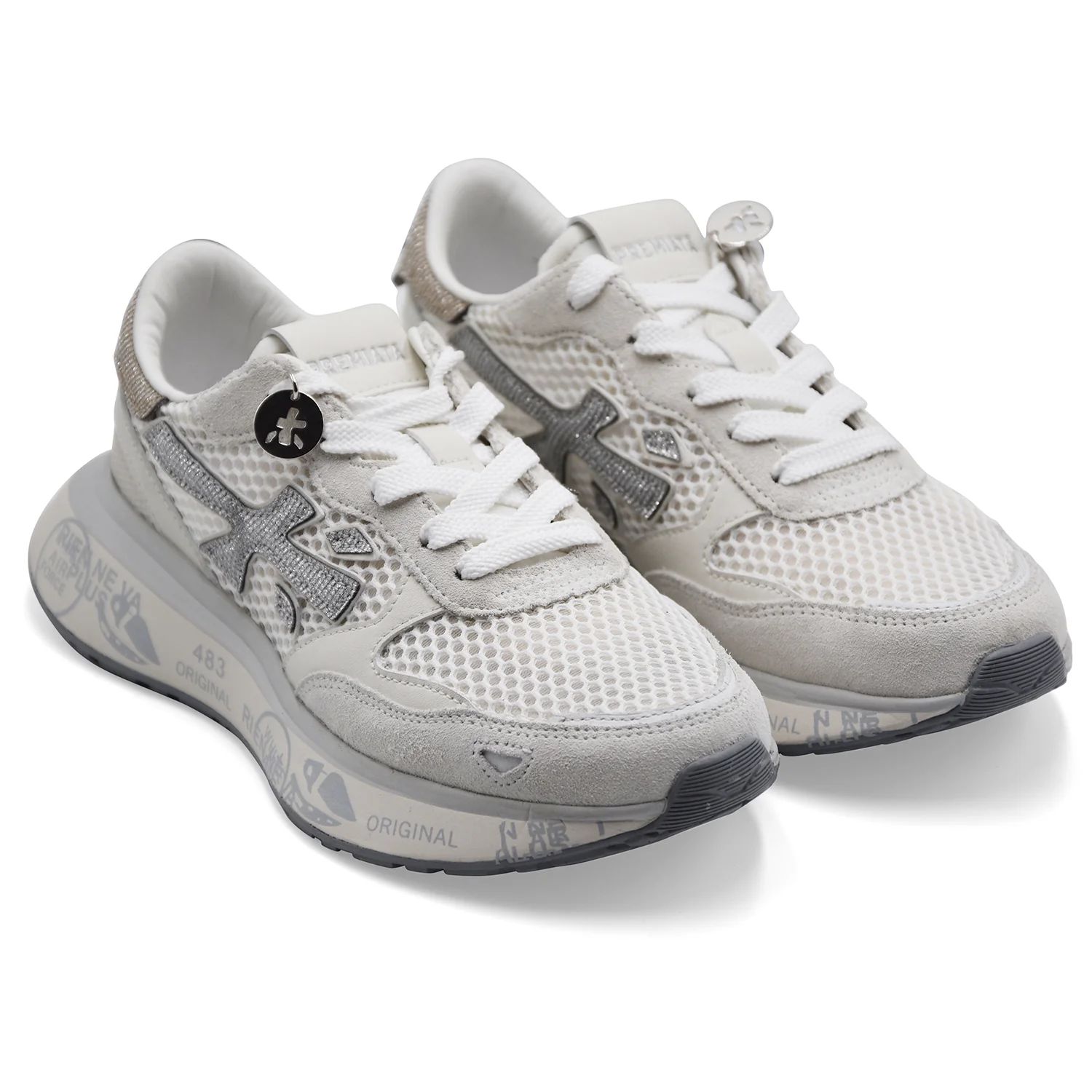 Sneakers Donna Premiata Lauryn 8186 Bianco Stile Rétro Running - Image 2
