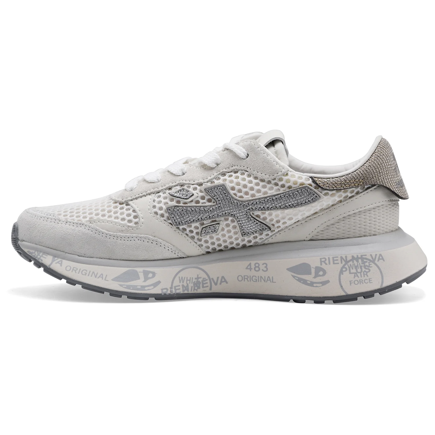 Sneakers Donna Premiata Lauryn 8186 Bianco Stile Rétro Running - Image 4