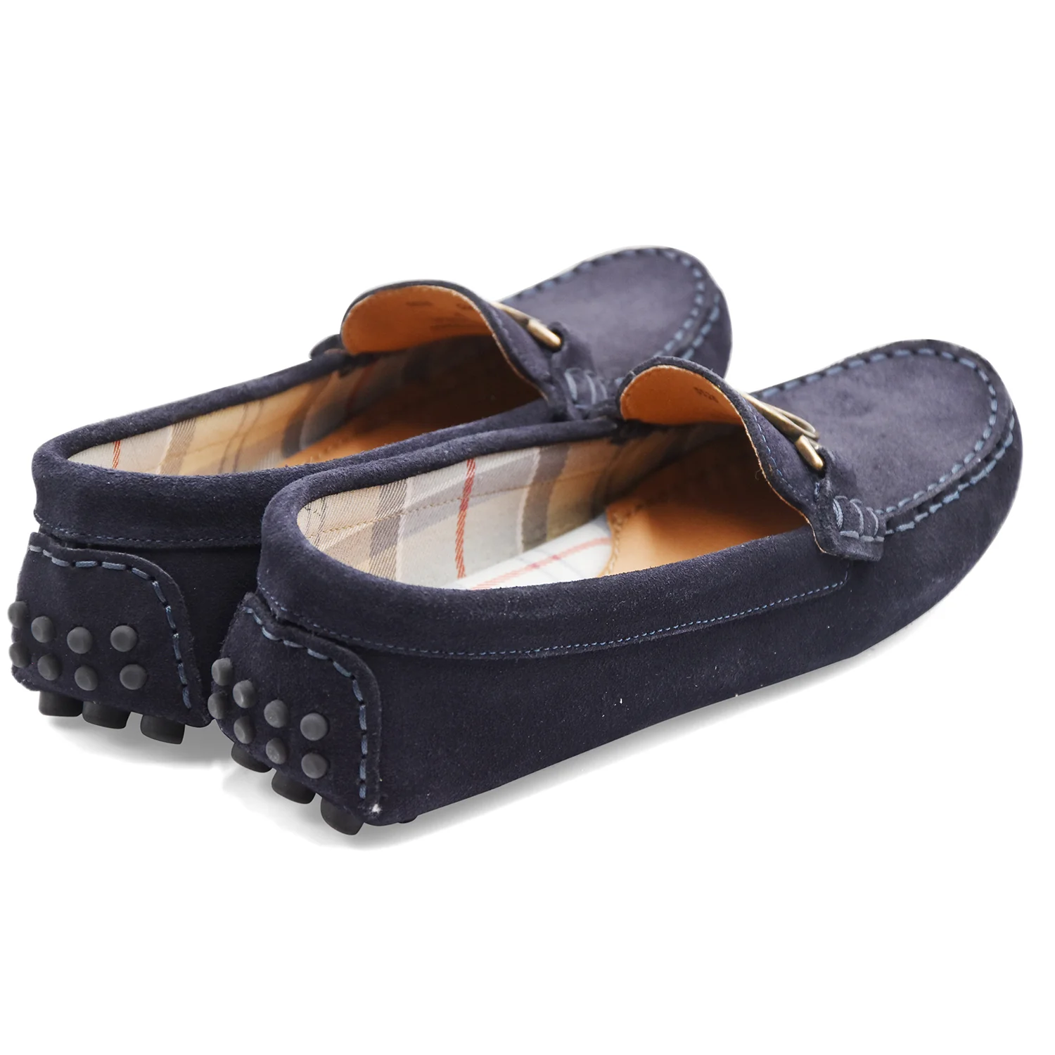 Mocassini Barbour Donna LAIRE DRIVING SHOE Pelle Scamosciata Blu - Image 5