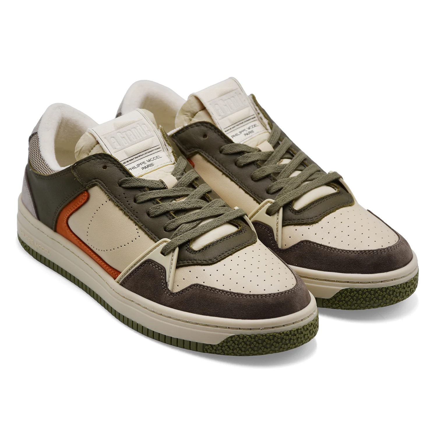 Sneakers Uomo Philippe Model La Grande Low Verde Militare Beige - Image 2