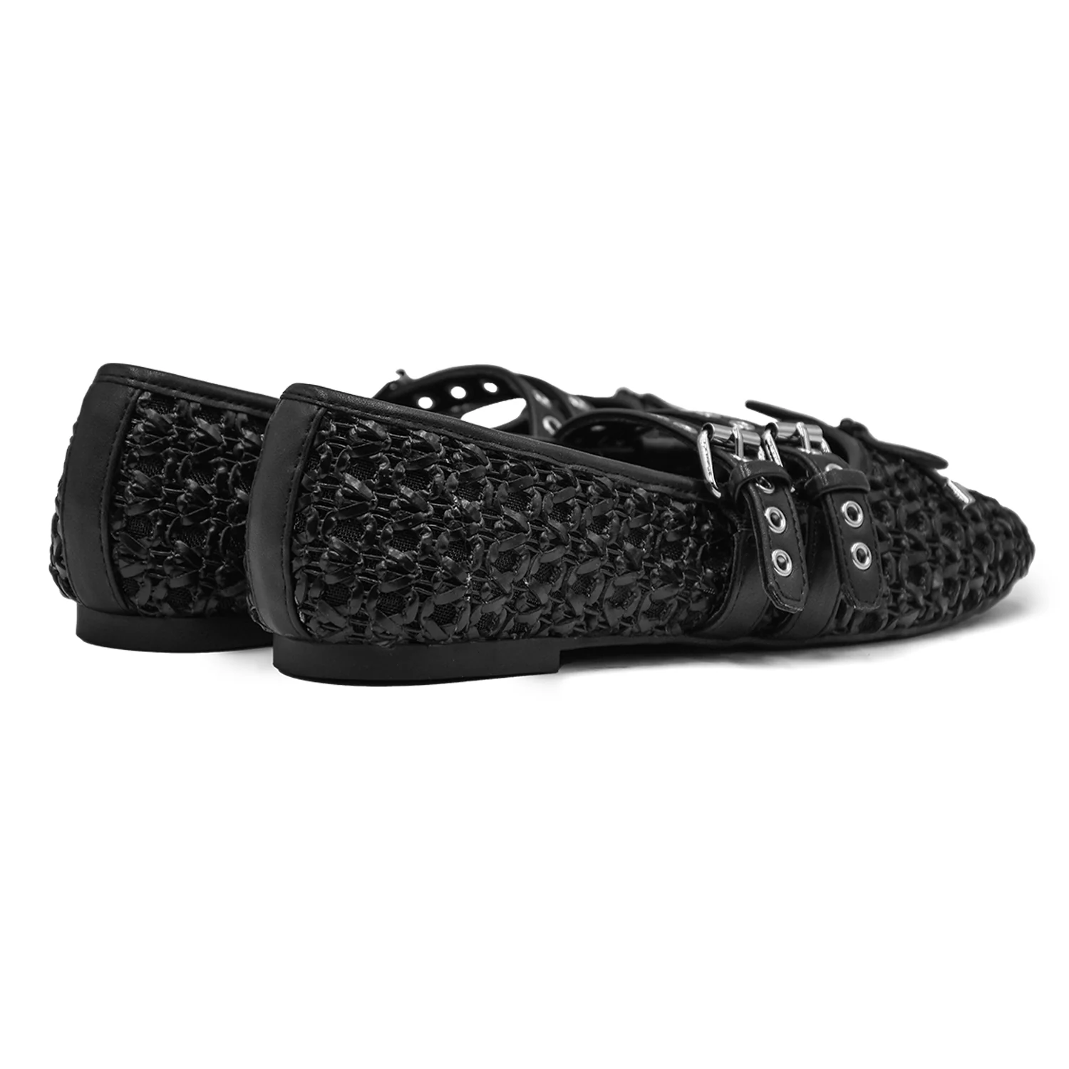 Ballerine Nero Donna Loafer Anna Dal Look Retrò Con Cinturini - Image 4