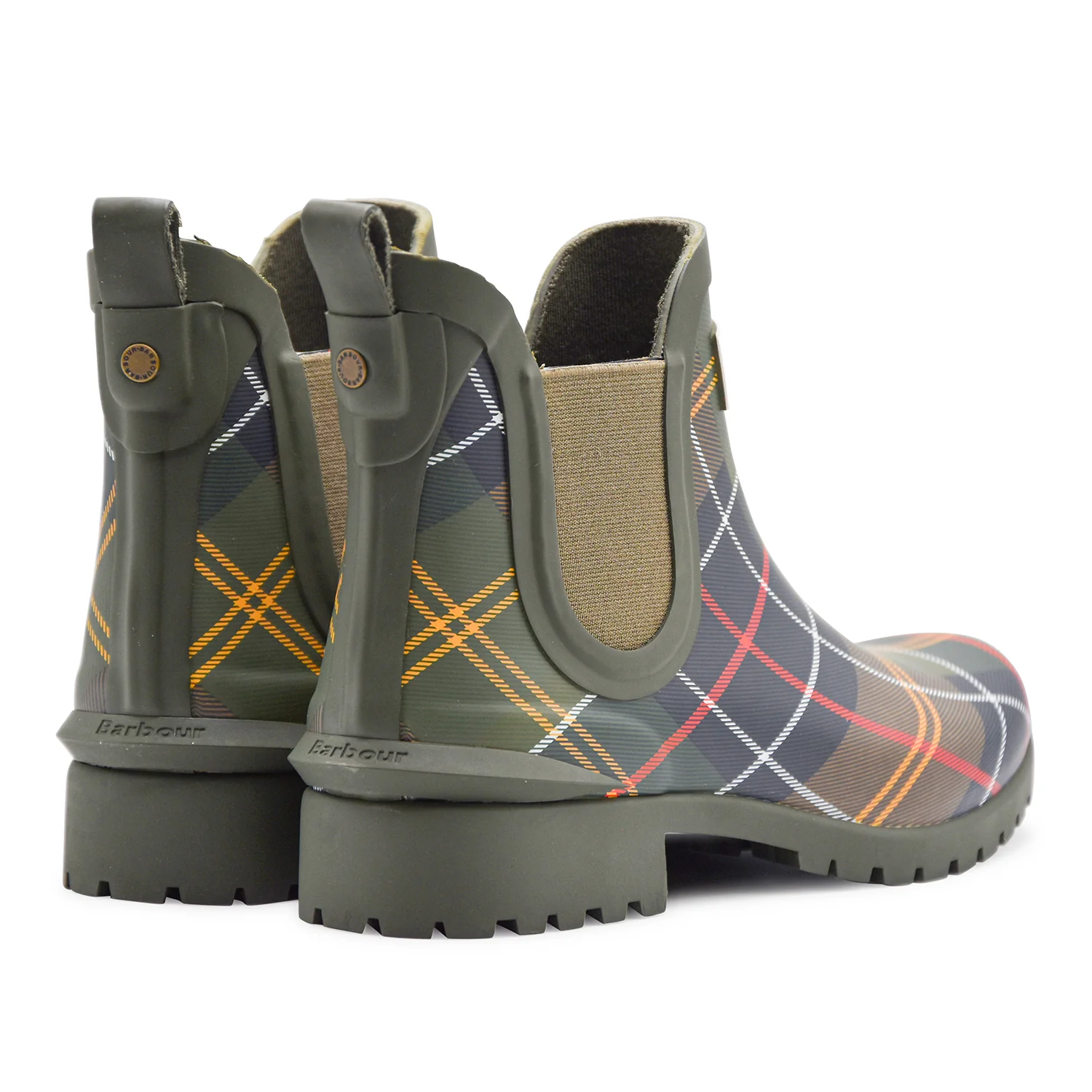 Stivaletti Donna Barbour Wilton Motivo Tartan E Iconico Verde - Image 4
