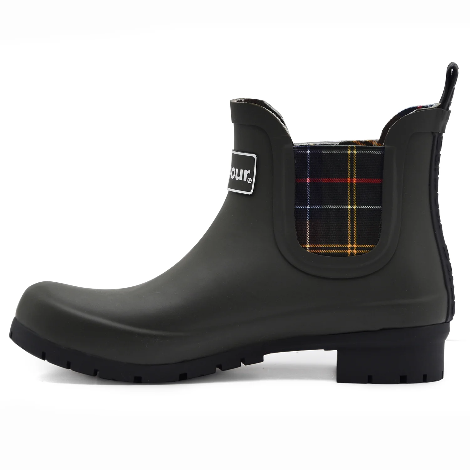 Stivaletti Donna Barbour Kingham Gomma Verde Iconico E Tartan - Image 4